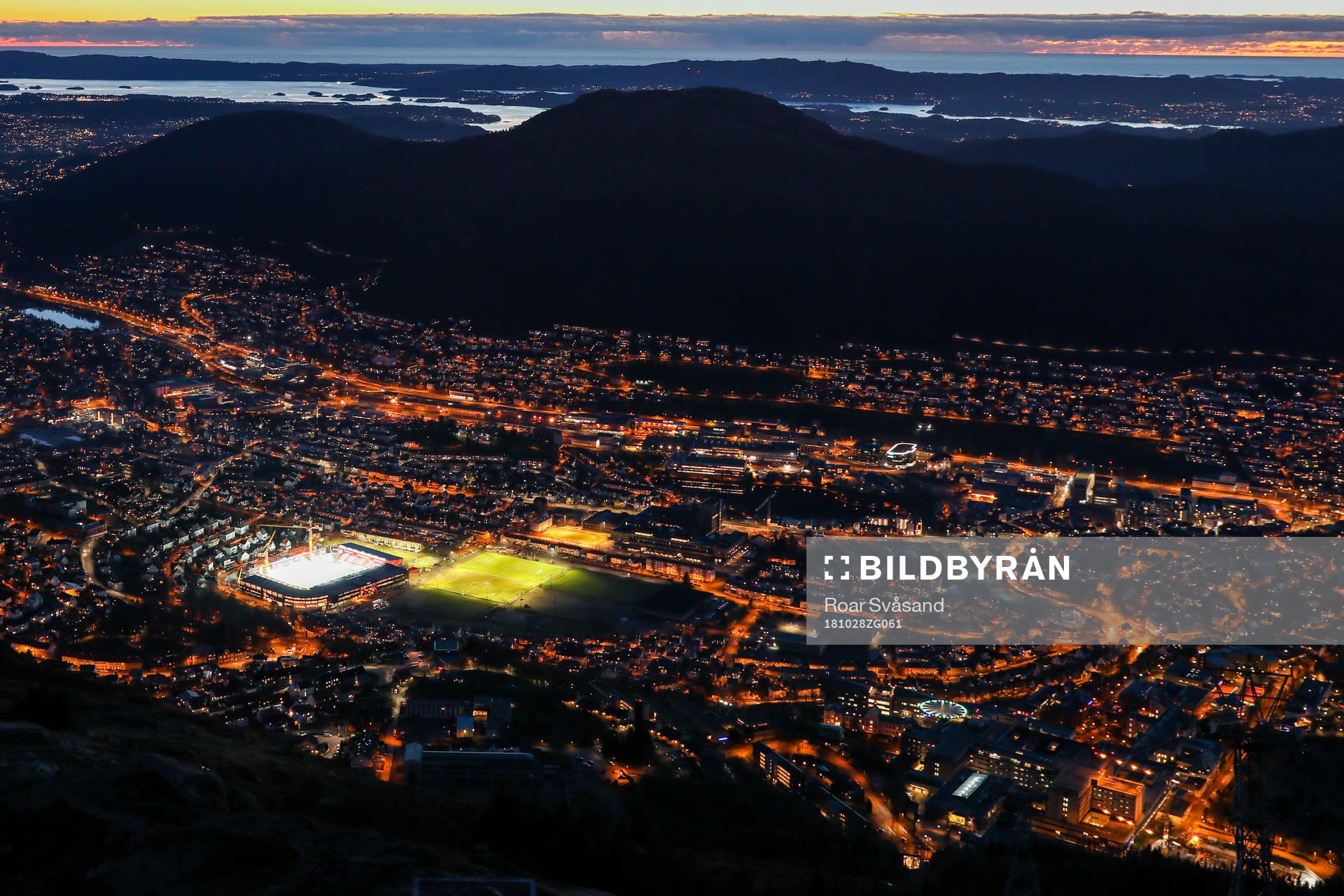 General view of Bergen and Brann stadion