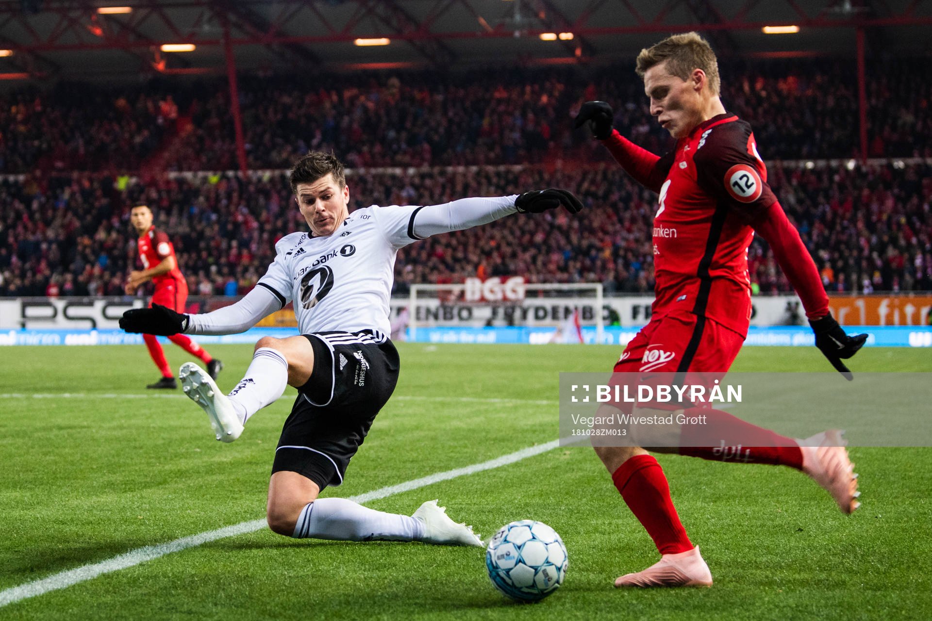 Pål André Helland of Rosenborg and Ruben Yttergård
