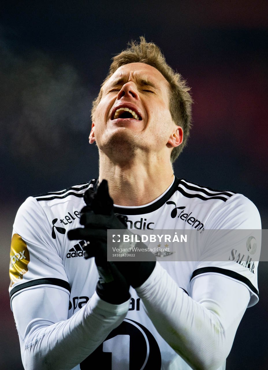 Anders Konradsen of Rosenborg reacts