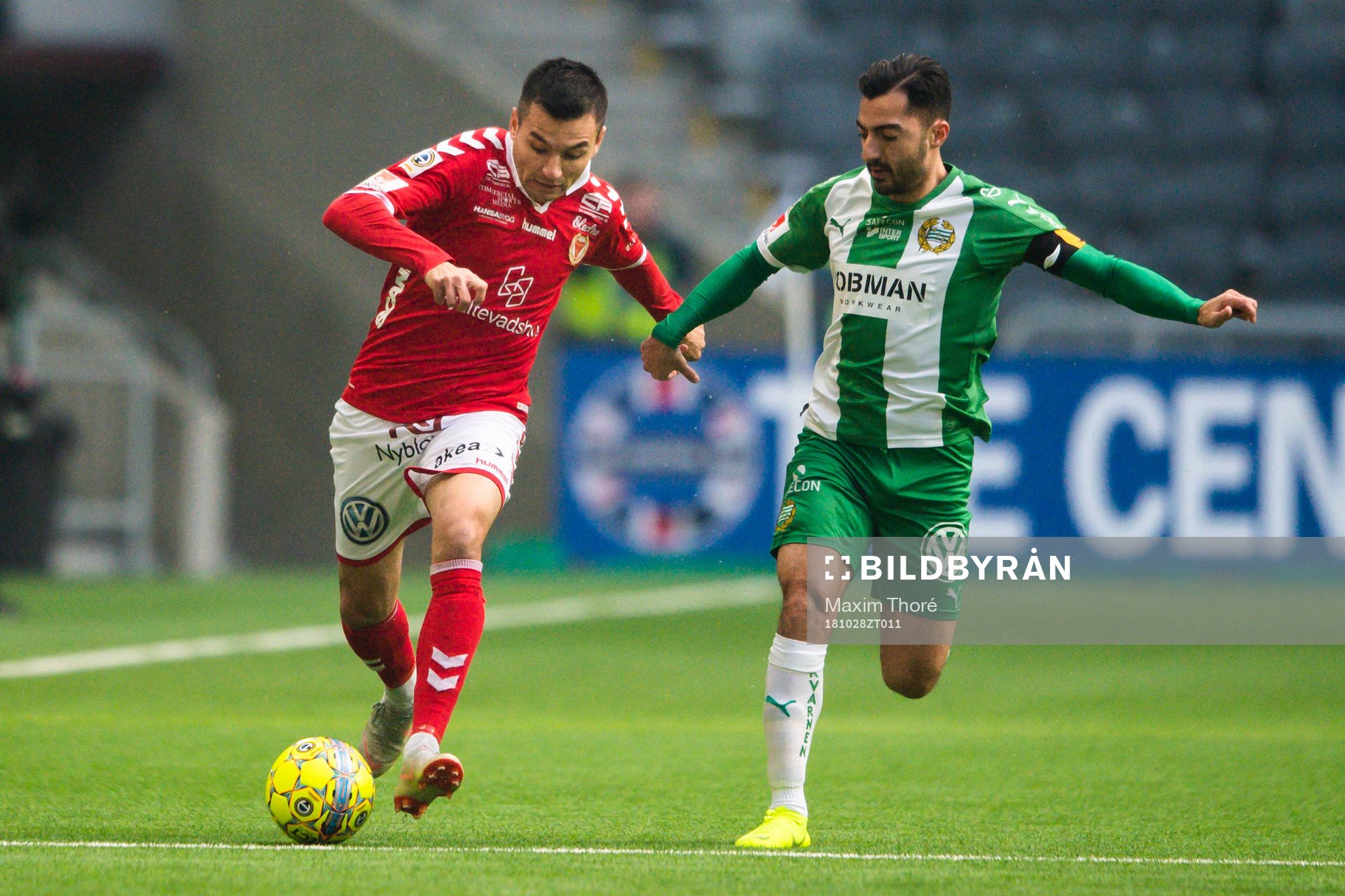 Kalmars Johan Stenmark och Hammarbys Jiloan Hamad