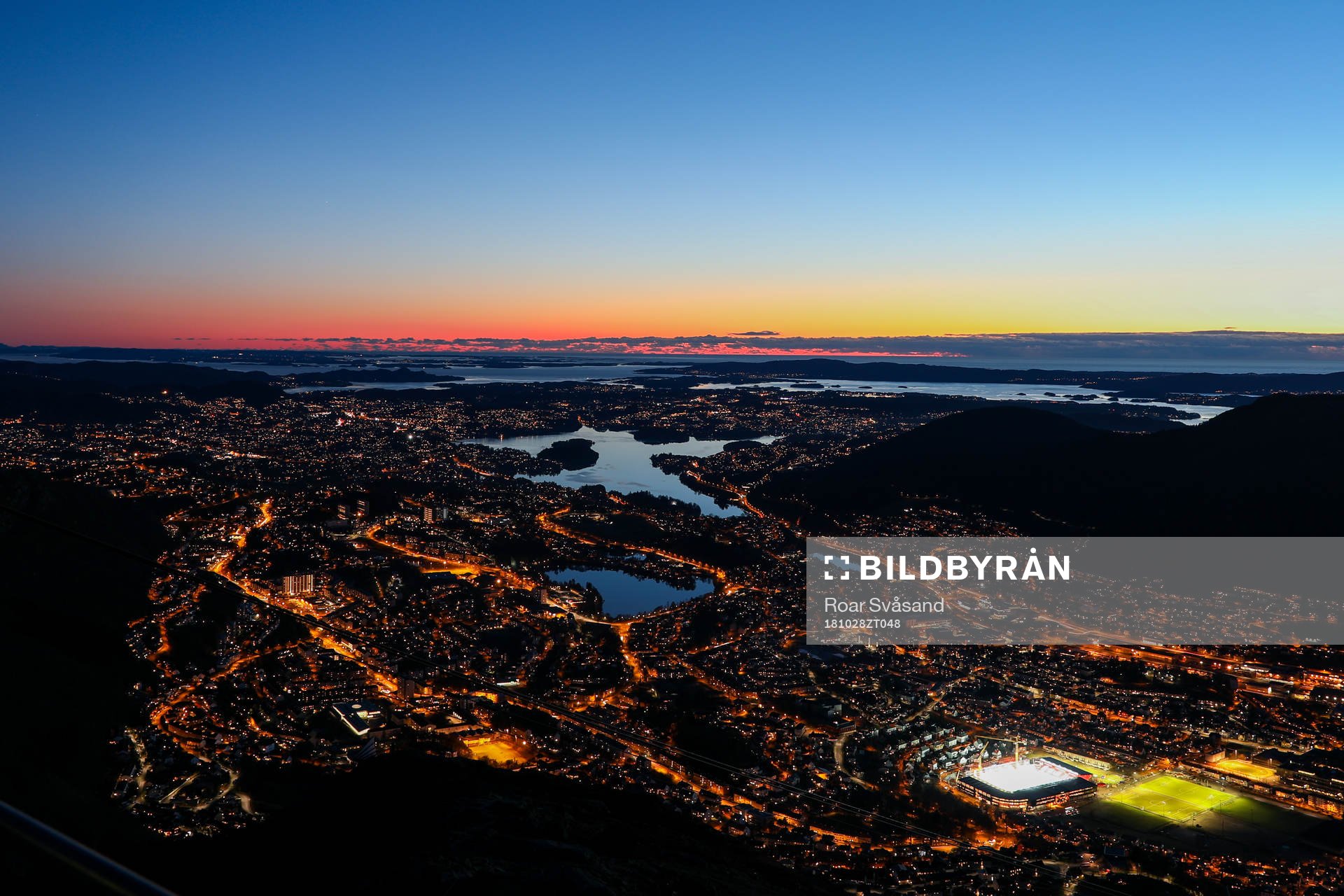 General view of Bergen and Brann stadion