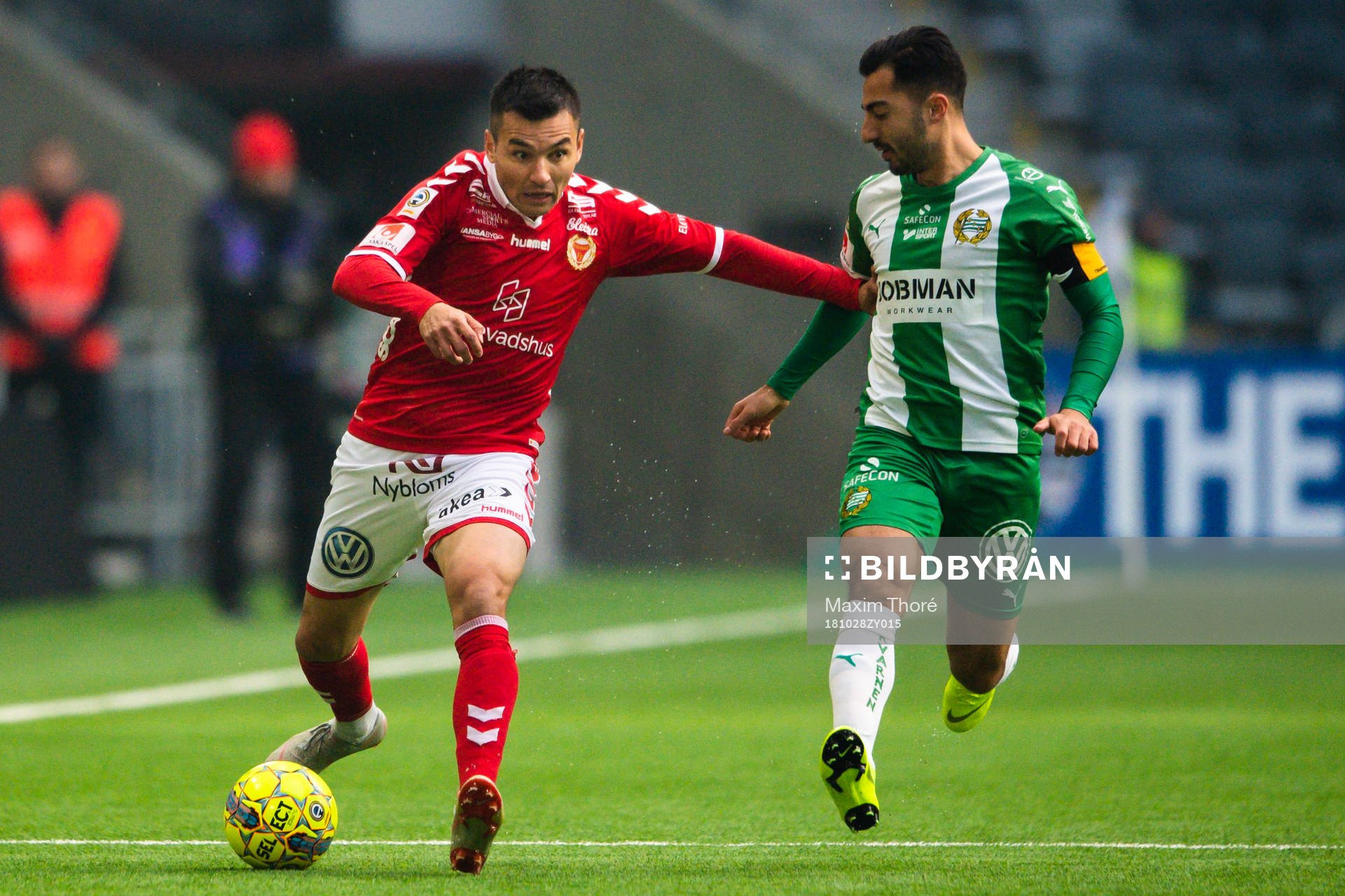 Kalmars Johan Stenmark och Hammarbys Jiloan Hamad