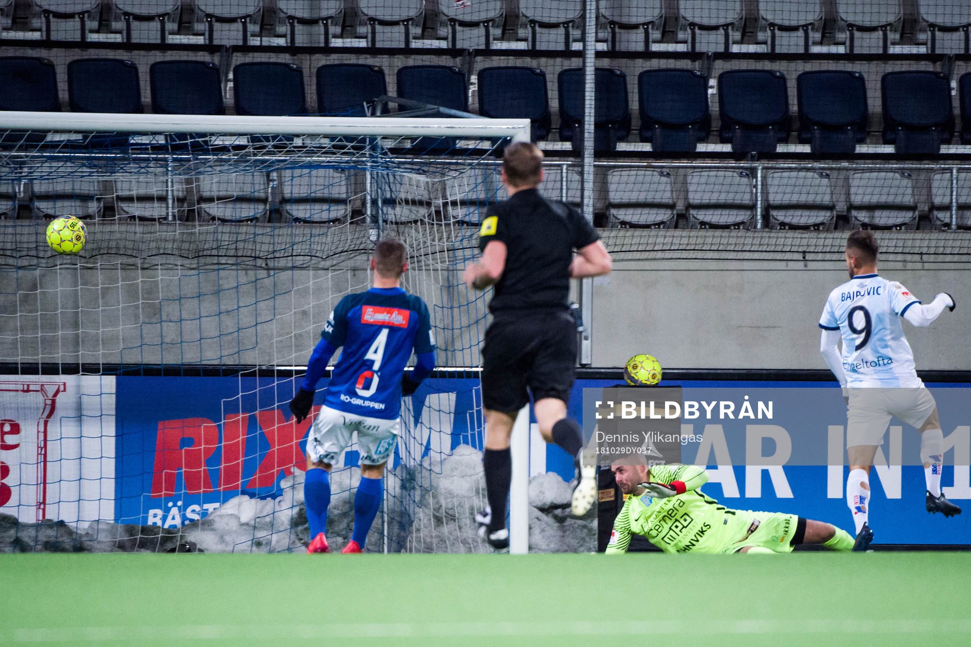 Gefles Admir Bajrovic gör 1-0 bakom Norrbys målvakt