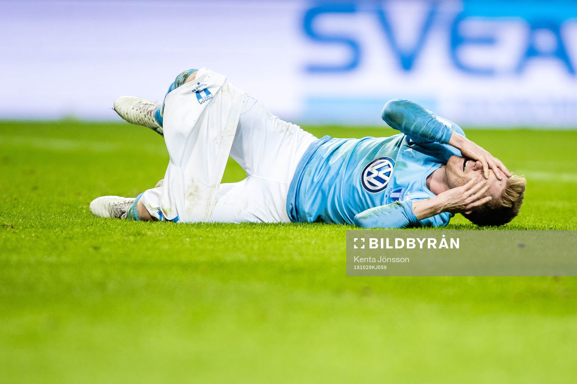 Malmö FFs Anders Christiansen har ont