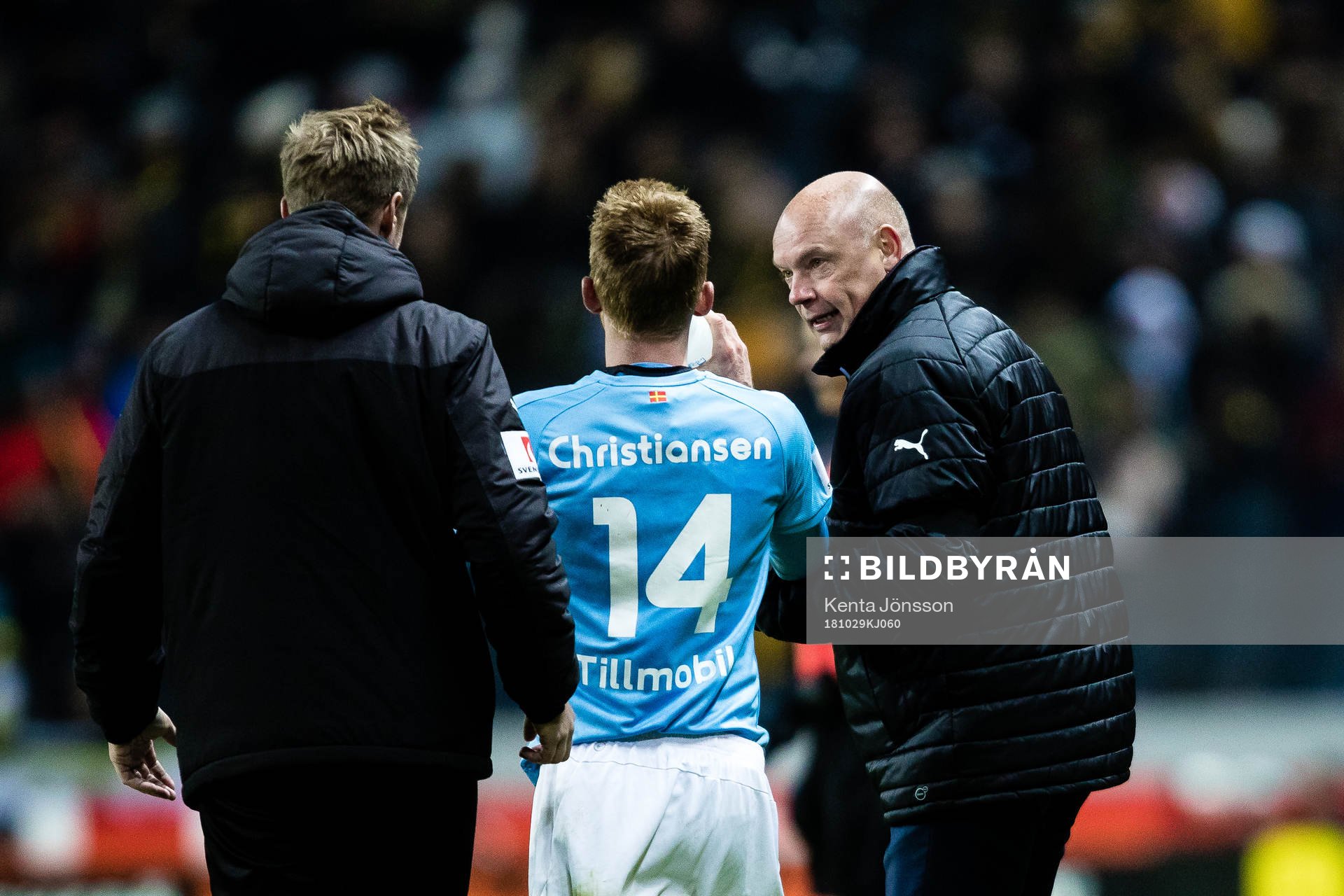 Malmö FFs tränare Uwe Rösler  med Anders Christiansen