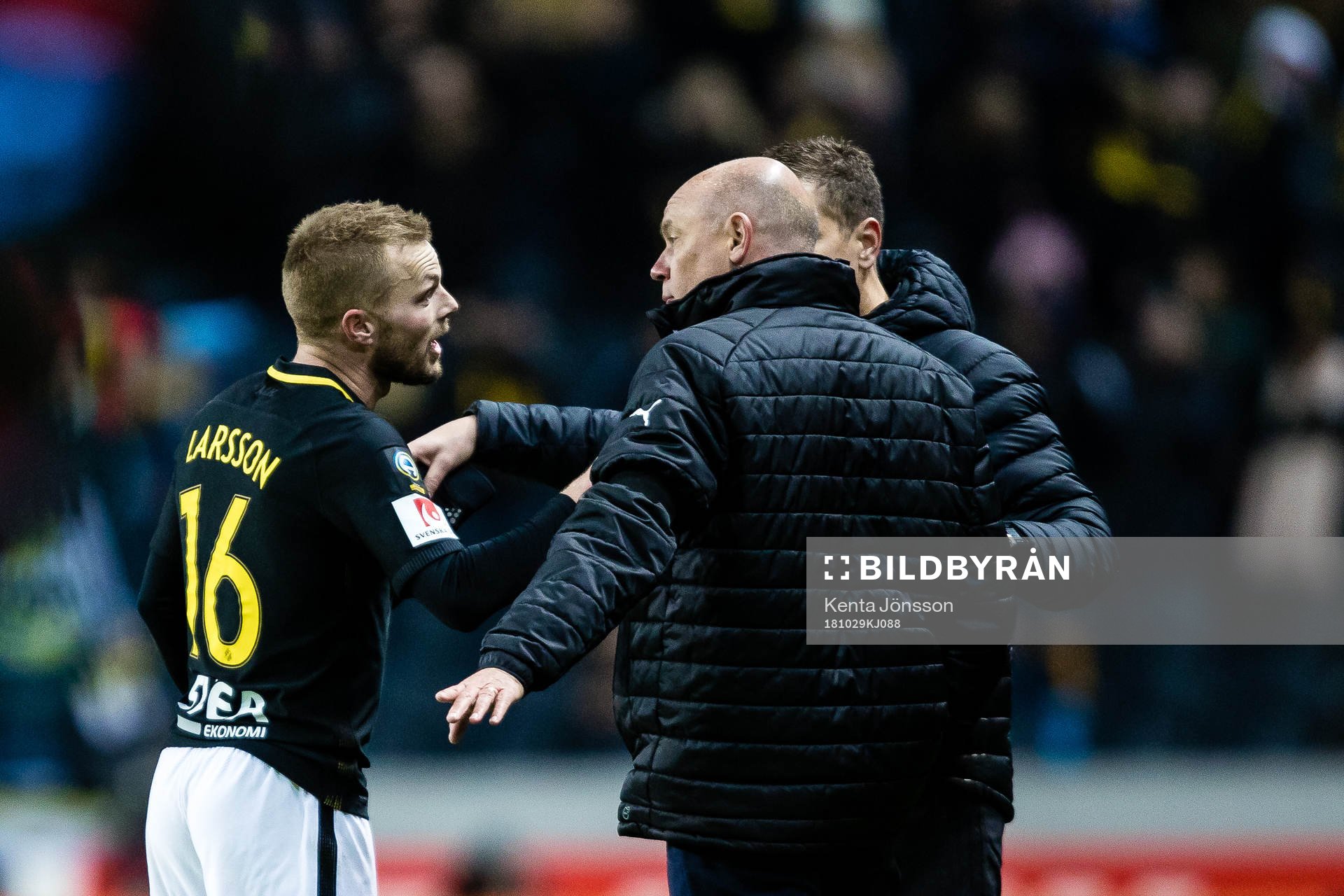 s Sebastian Larsson med Malmö FFs tränare Uwe Rösler