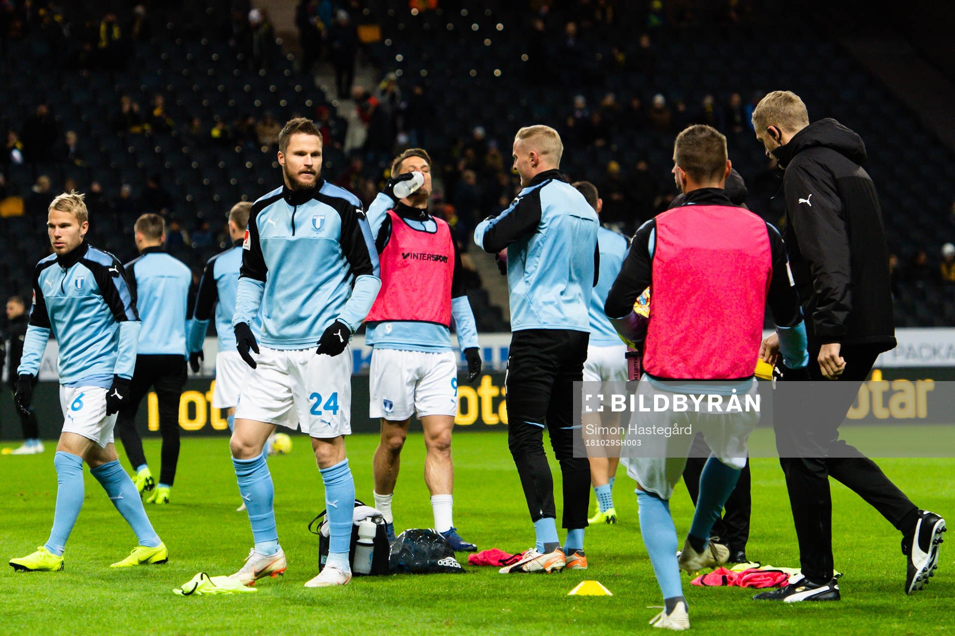Malmö FFs Lasse Nielsen med lagkamrater