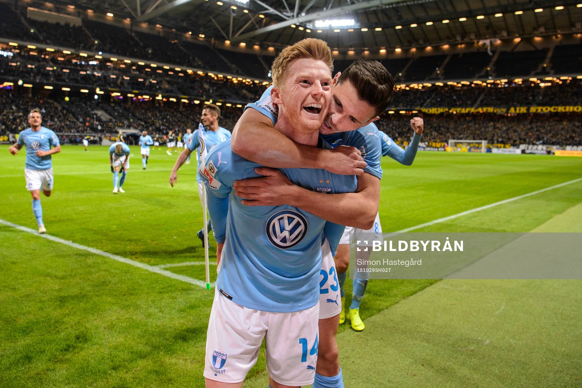 Malmö FFs Anders Christiansen och Marcus Antonsson jublar