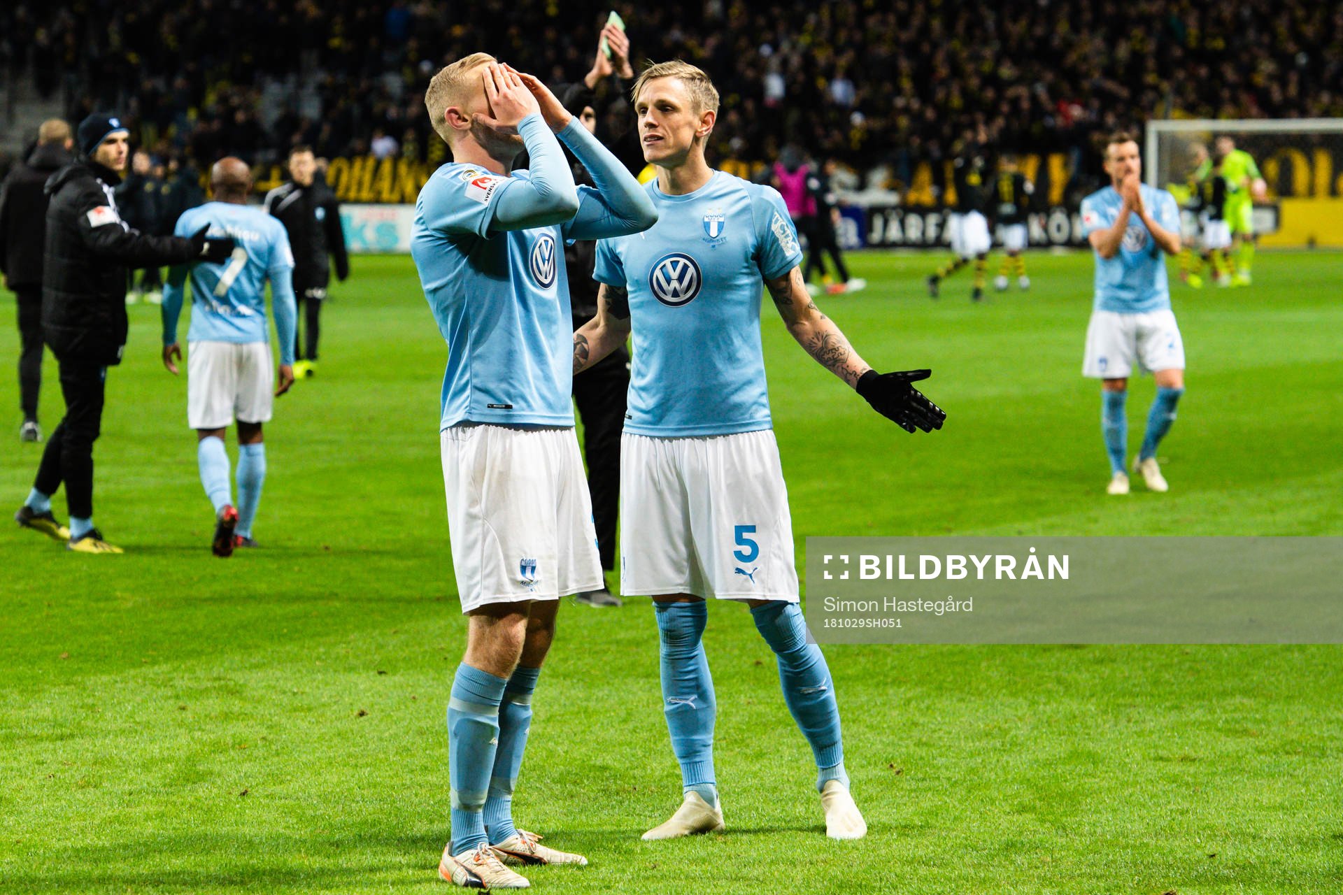 Malmö FFs Franz Brorsson och Sören Rieks deppar