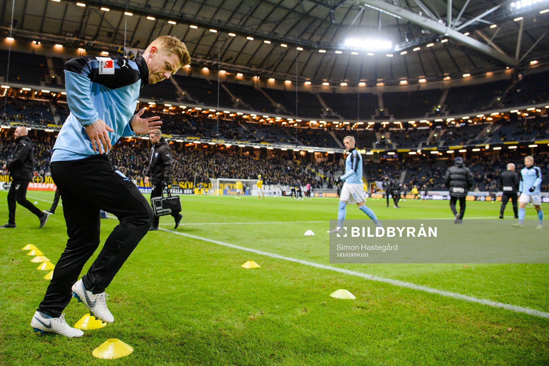 Malmö FFs Anders Christiansen före  fotbollsmatchen i