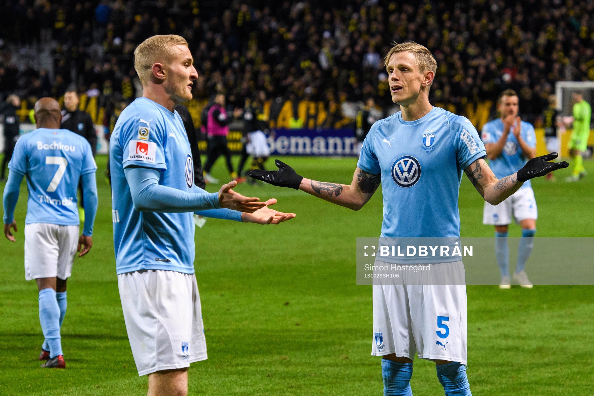 Malmö FFs Franz Brorsson och Sören Rieks deppar