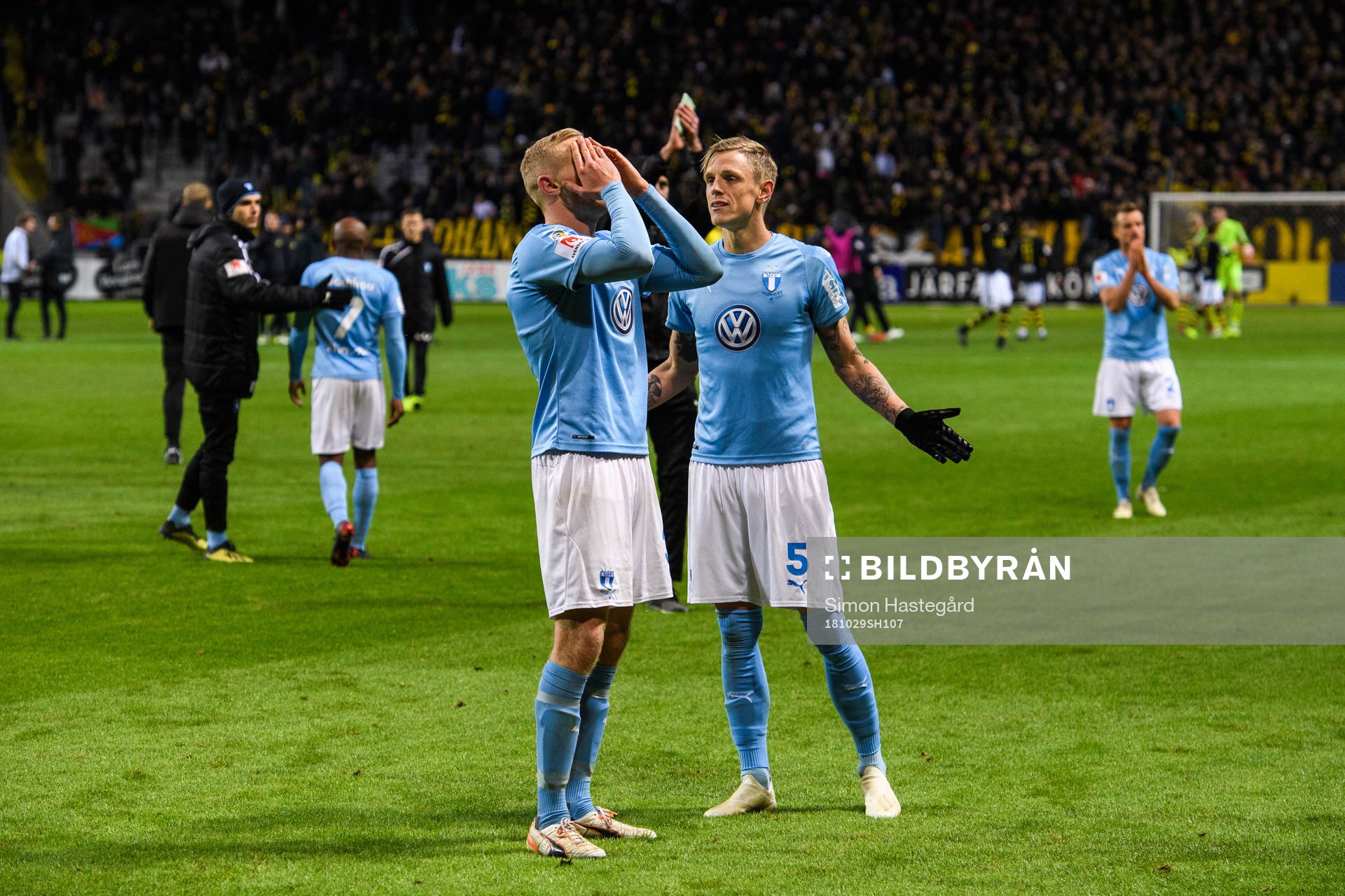 Malmö FFs Franz Brorsson och Sören Rieks deppar