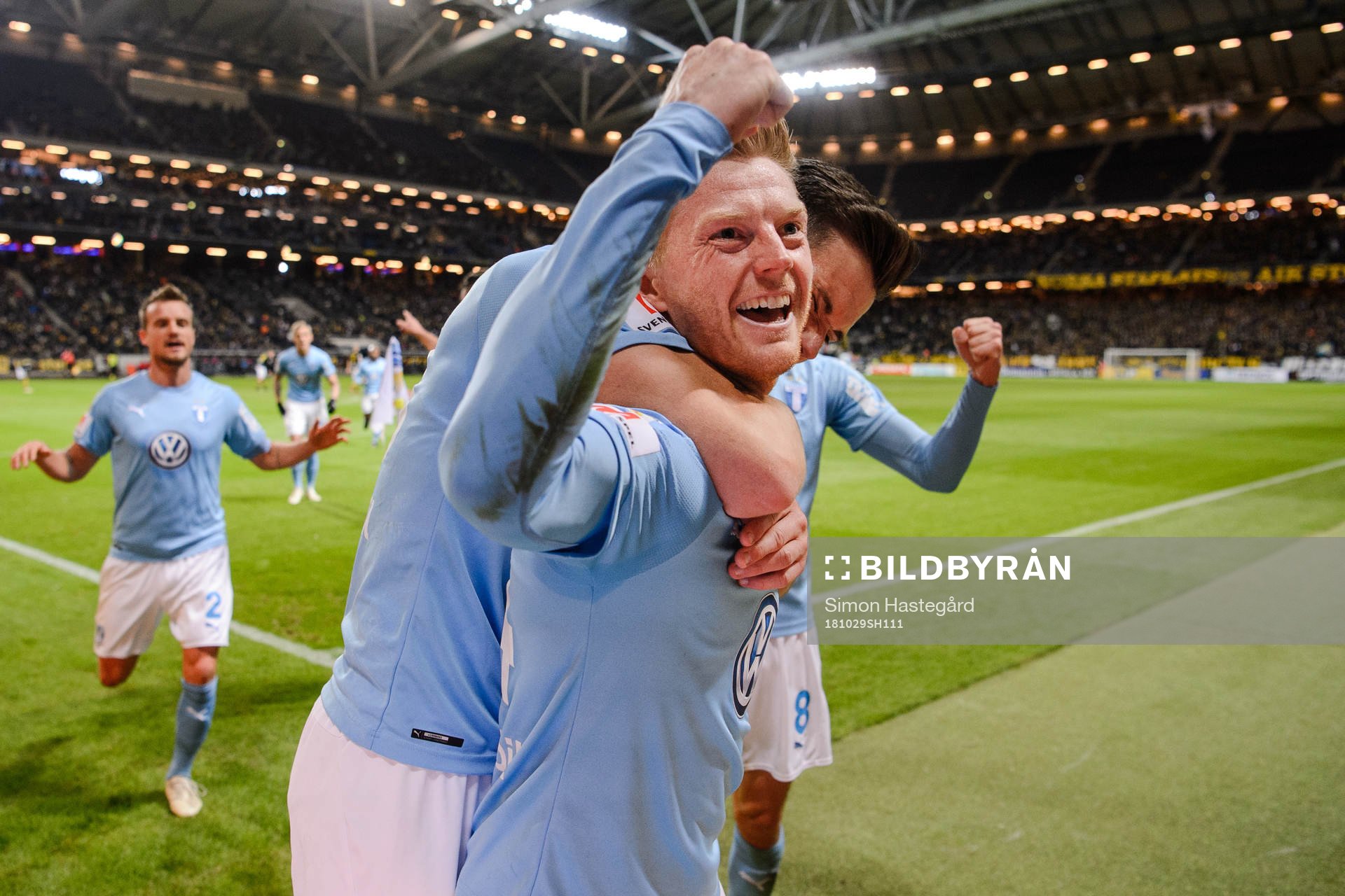 Malmö FFs Anders Christiansen och Marcus Antonsson jublar