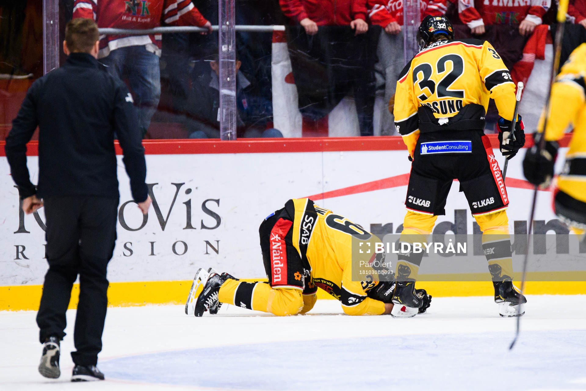 Luleås Pontus Själin har ont