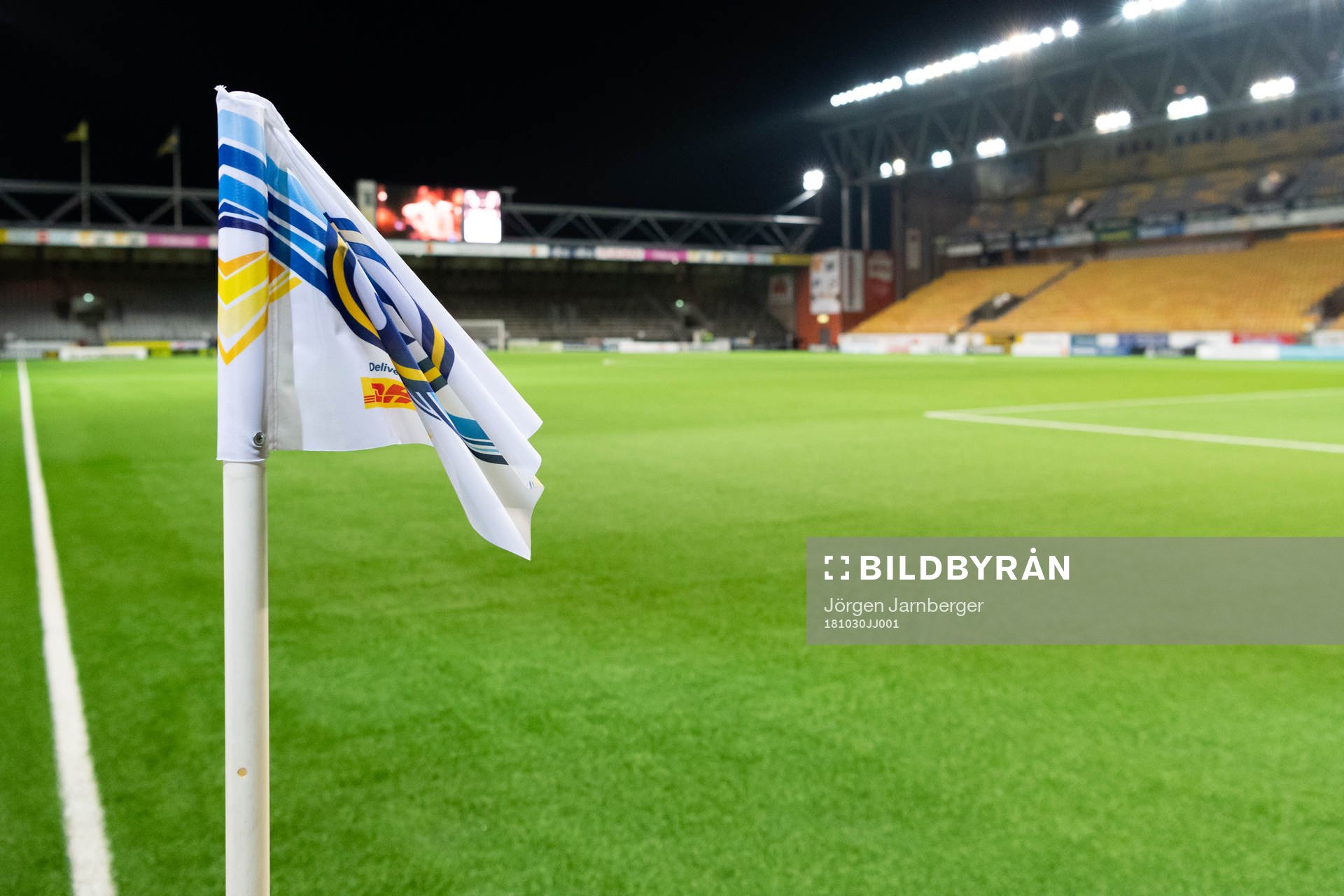 Hörnflagga med Allsvenskans logga