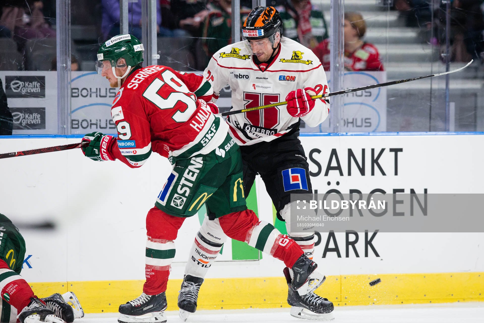 Frölundas Simon Hjalmarsson och Örebros Anton Hedman