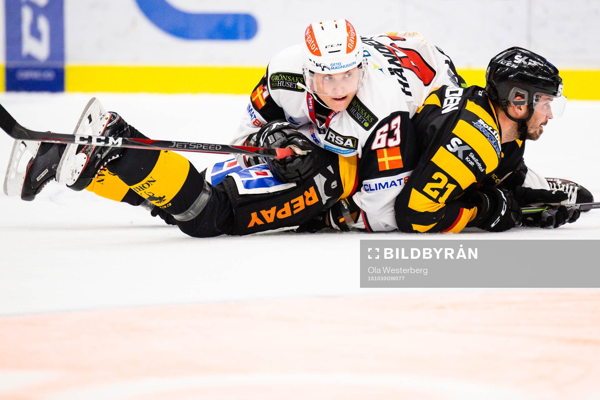 Malmö Redhawks Fredrik Händemark och Skellefteås Jimmie