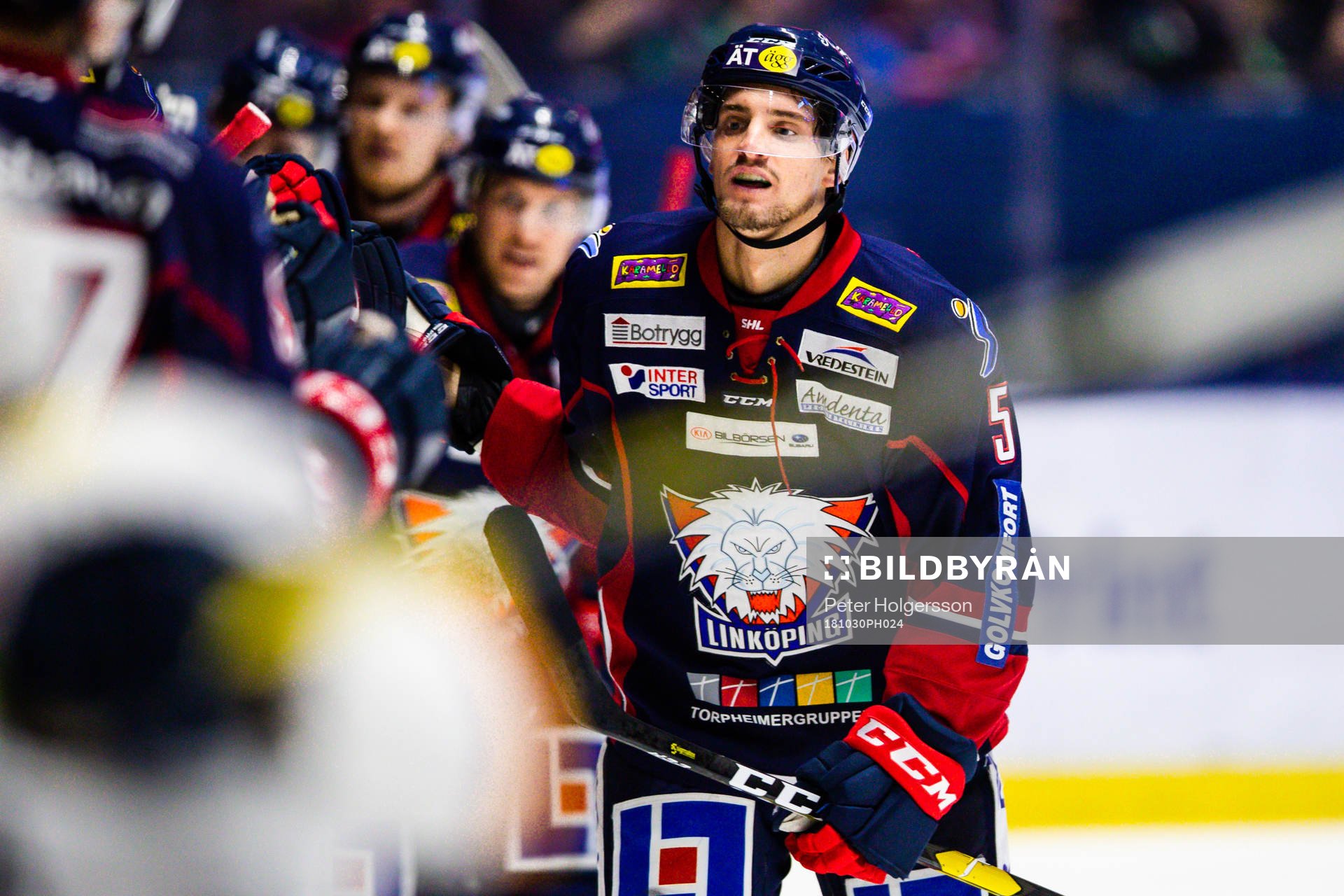 Linköpings Mattias Bäckman jublar