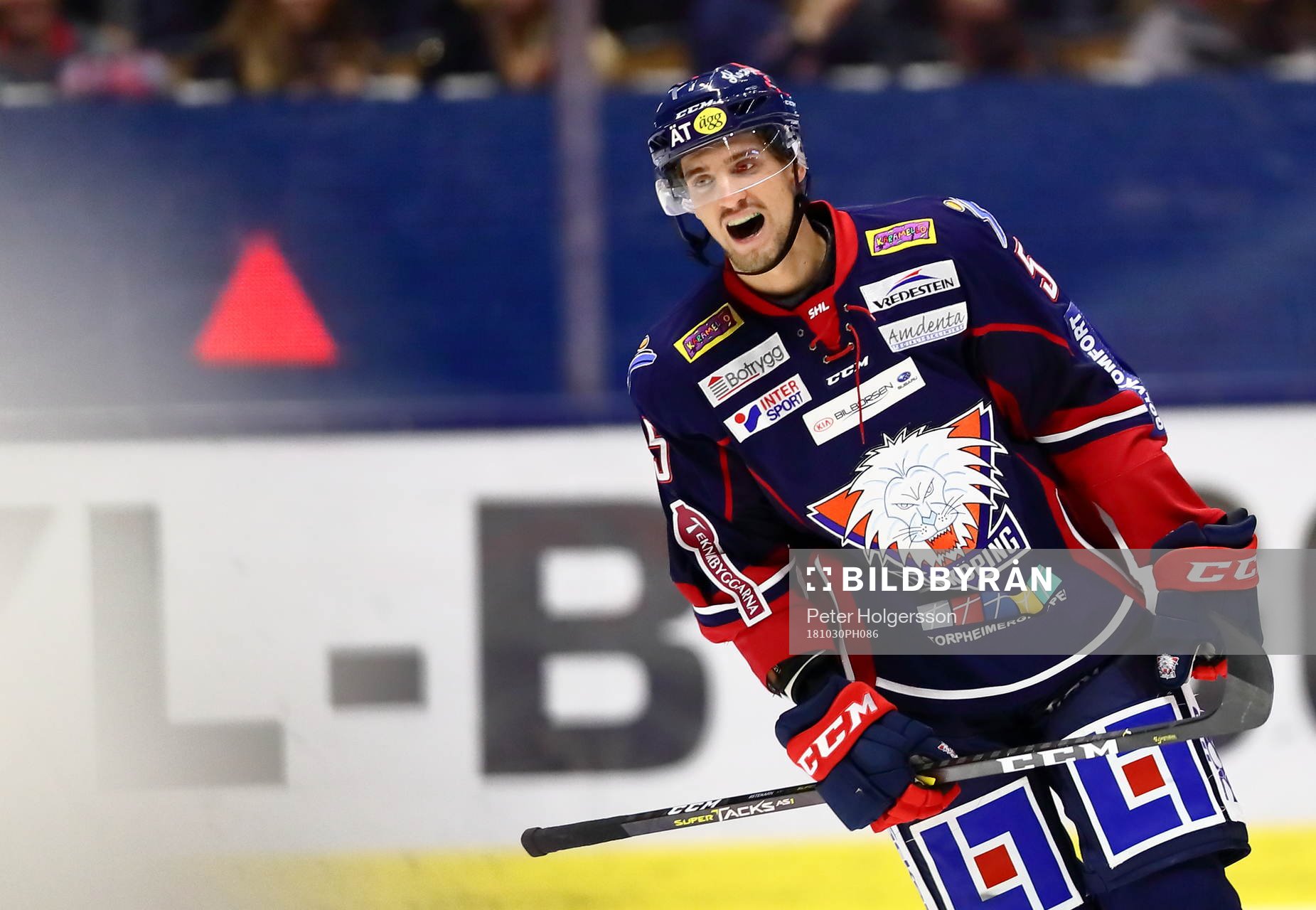 Linköpings Mattias Bäckman jublar