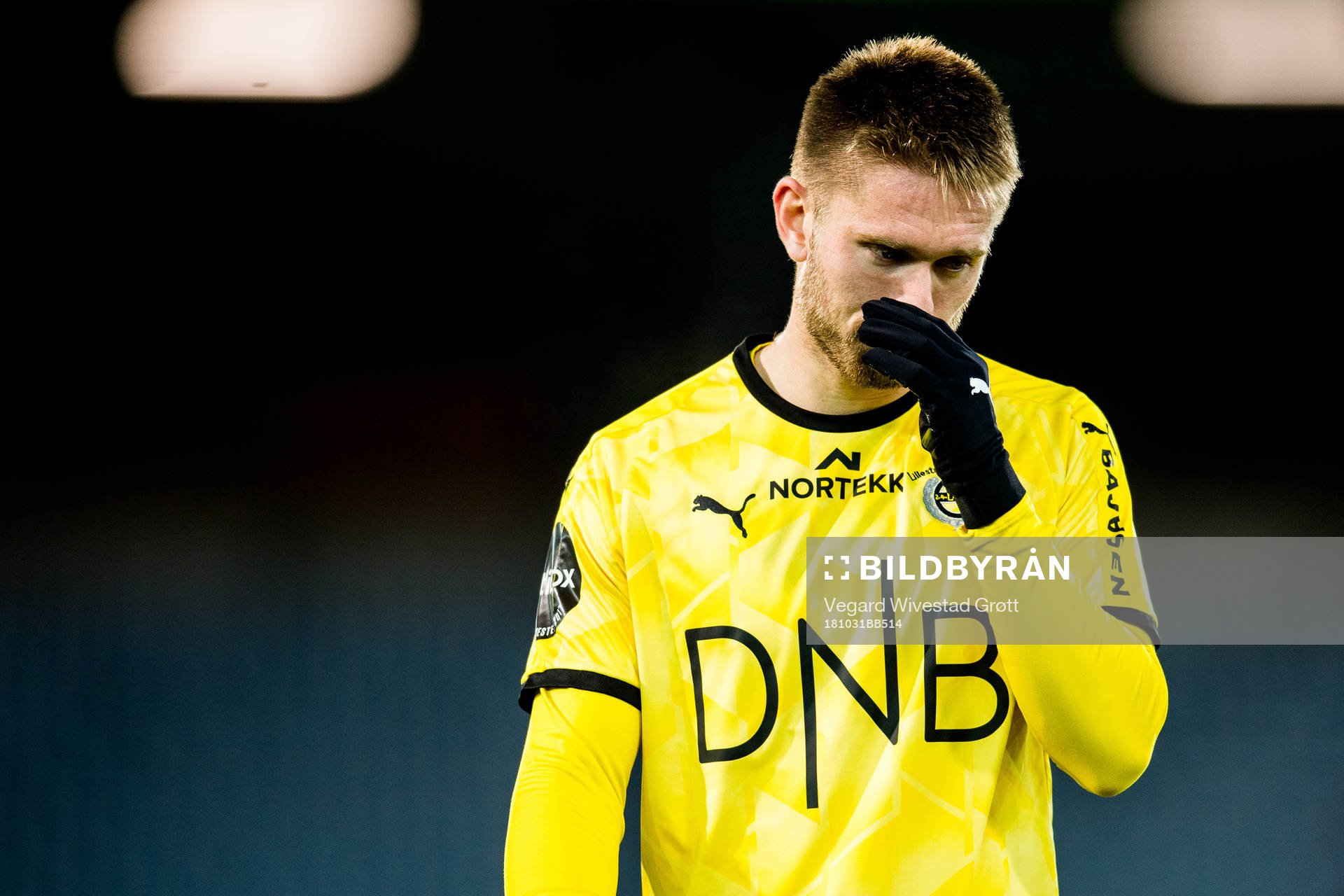 Marius Amundsen of Lillestrøm looks dejected
