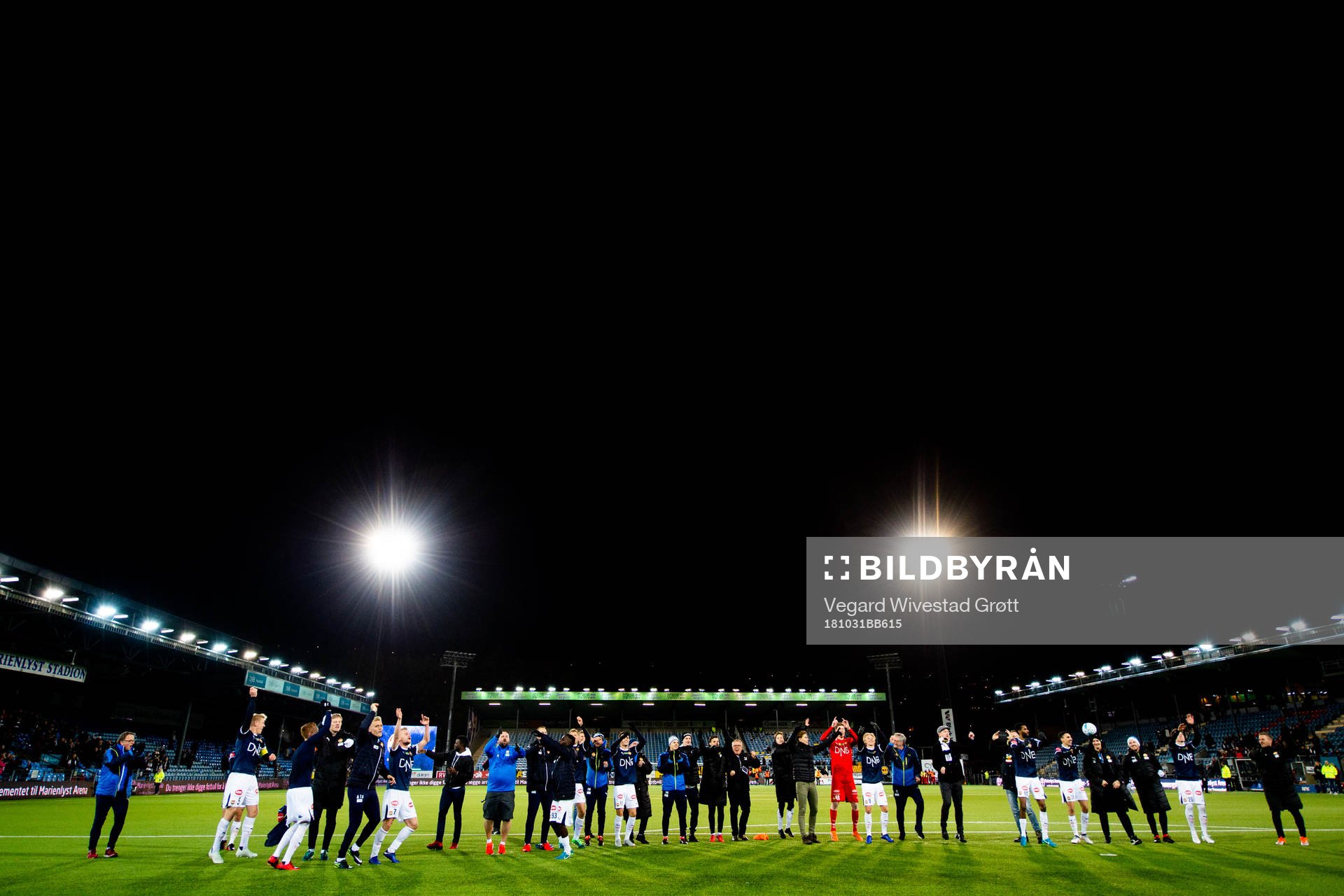 The players of Strømsgodset celebrate