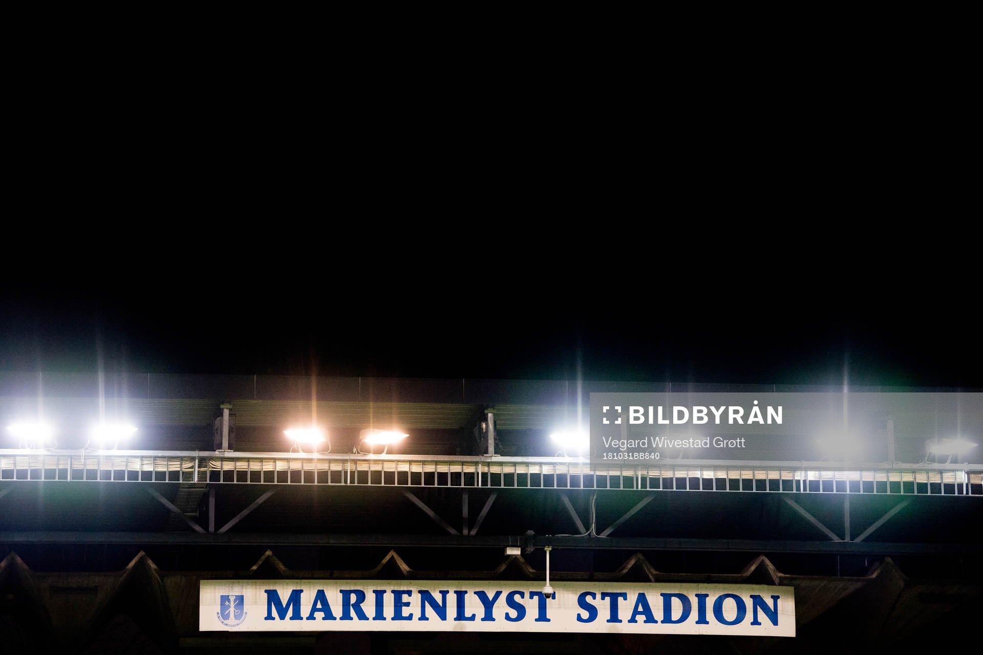 Floodlights at Marienlyst stadion