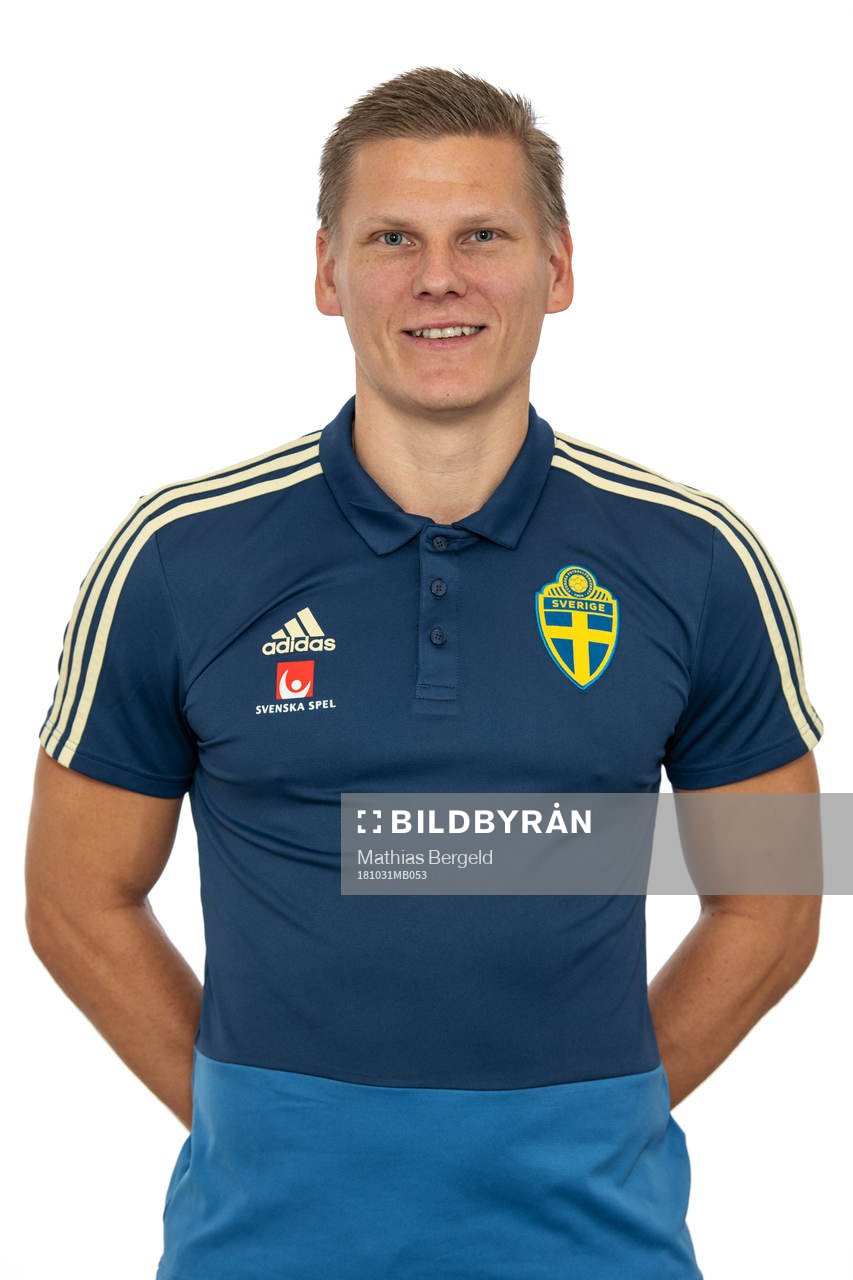 Peter Pananen, målvaktstränare, i Sveriges P19-landslag i