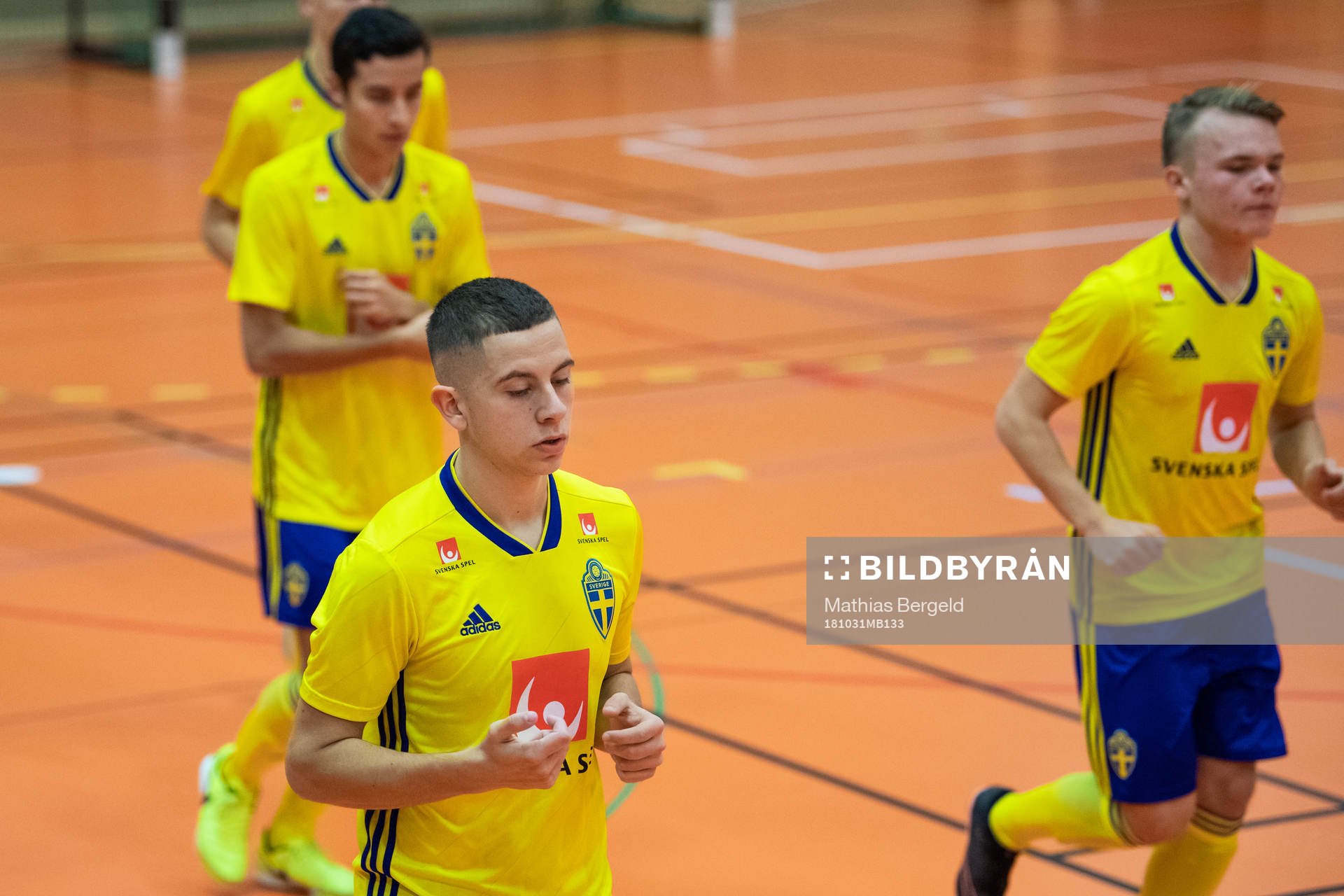 Stefan Veselinovic under en träning med Sveriges P19-landslag i futsal den 31 oktober 2018 i Göteborg.