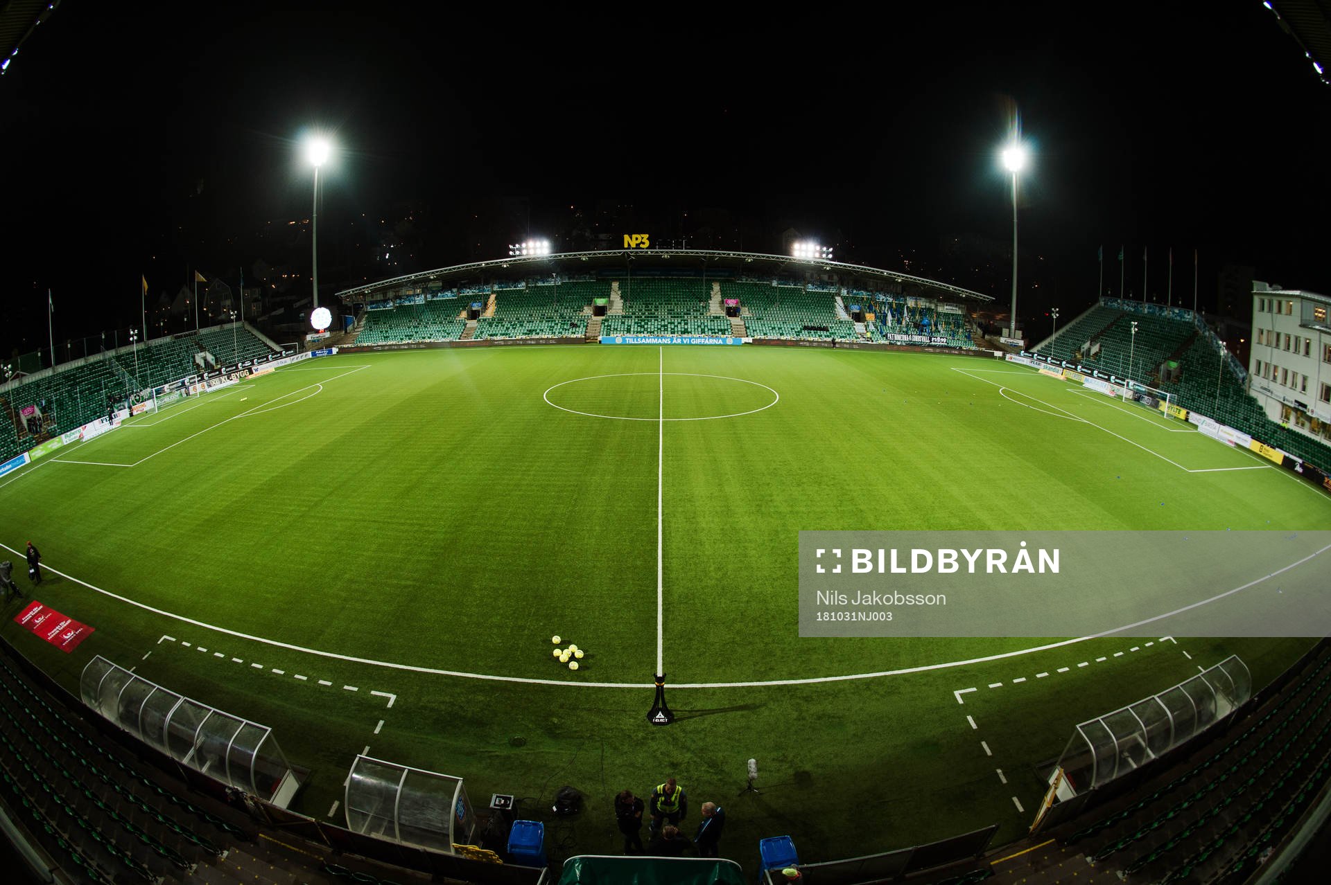 NP3-arena innan fotbollsmatchen i Allsvenskan mellan GIF