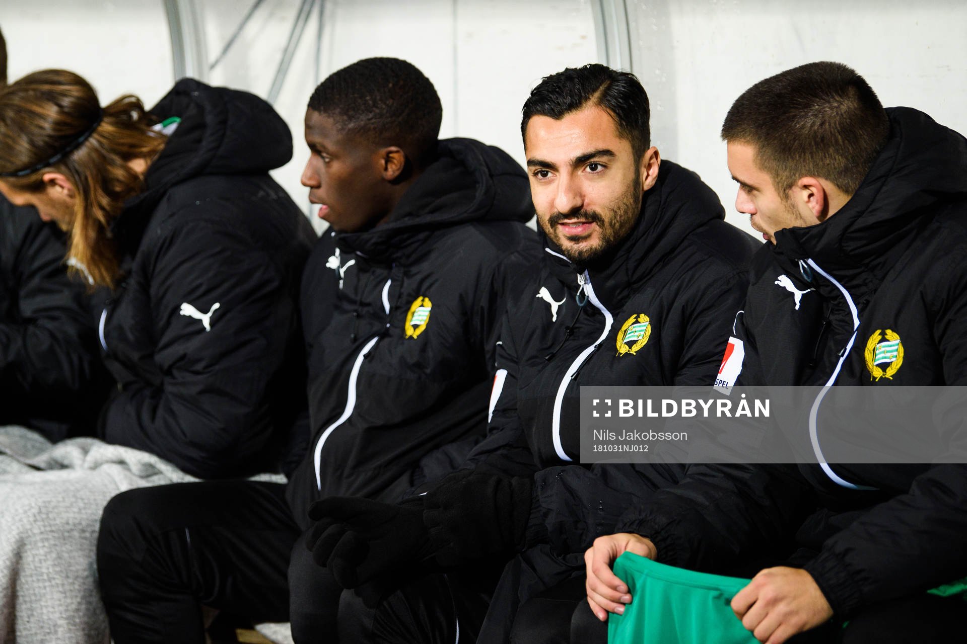 Hammarbys Jiloan Hamad på bänken