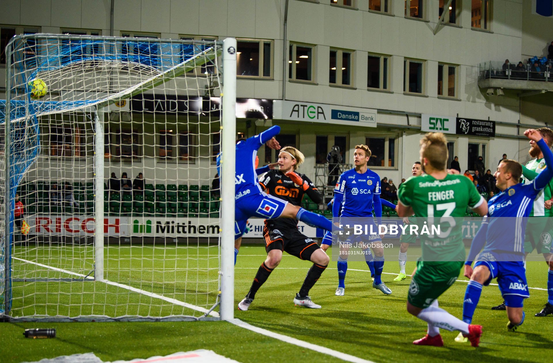 Hammarbys Mads Fenger Nielsen gör 1-0