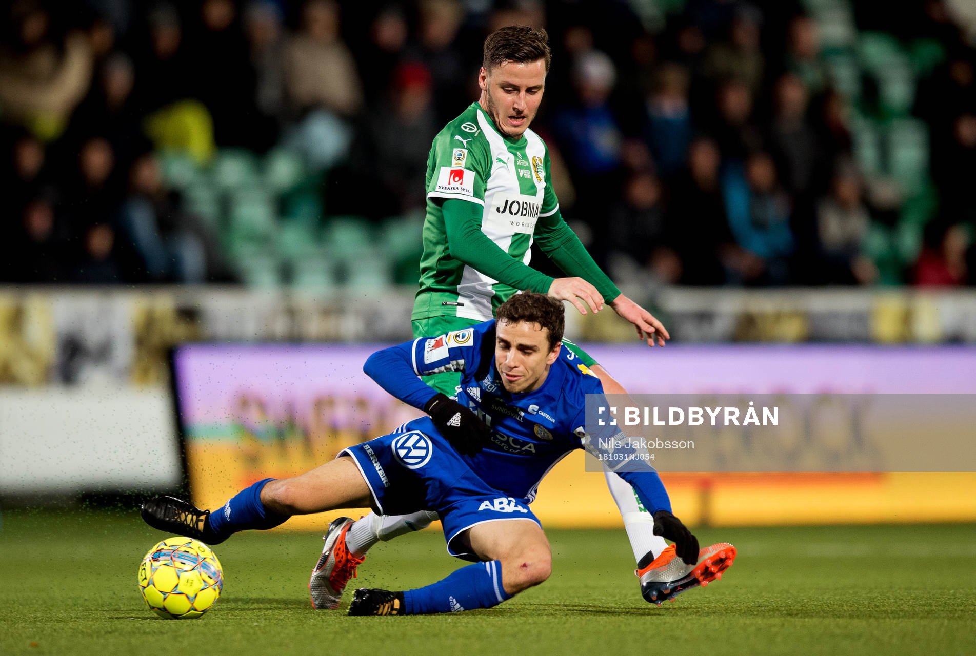 Hammarbys Jeppe Andersen och Sundsvalls David Haro Iniesta