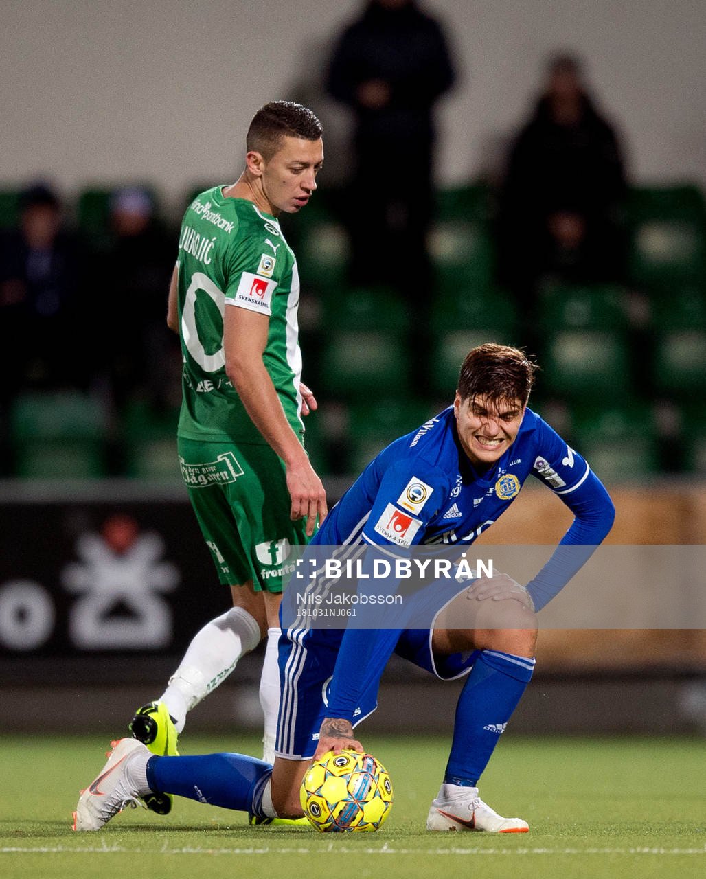 Hammarbys Nikola Djurdjic och Sundsvalls David Batanero som