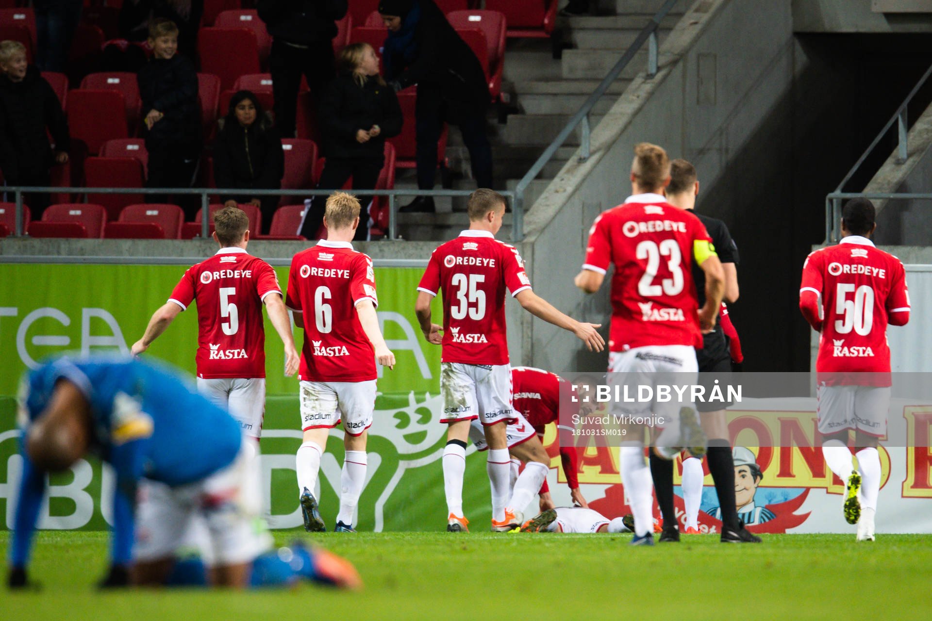 Kalmars spelare jublar