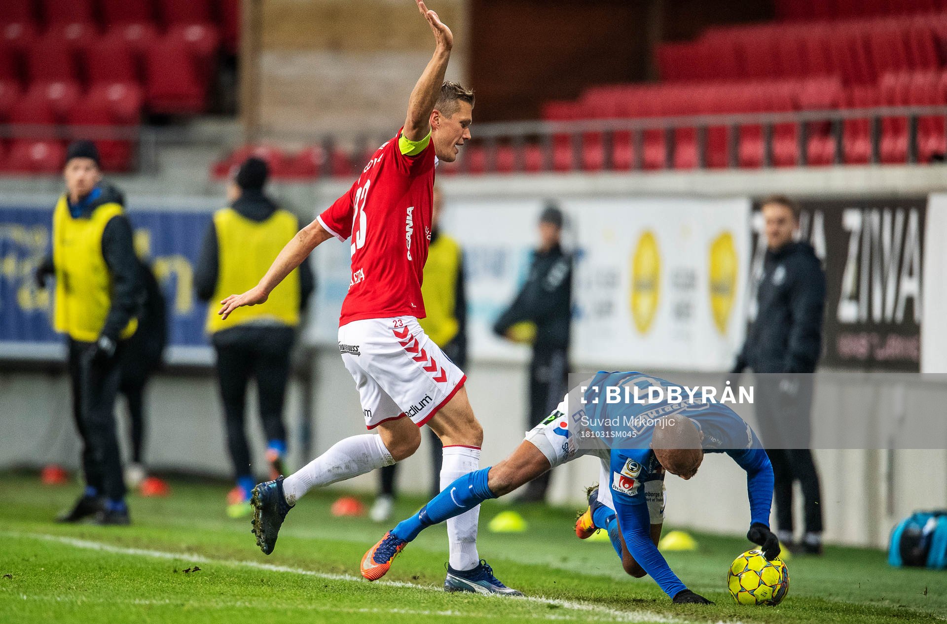 Kalmars Viktor Elm och Trelleborgs Salif Camara Jönsson