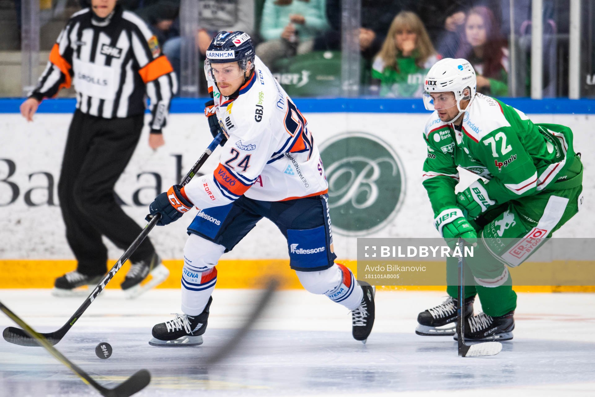 Växjös Brendan Shinnimin och Rögles Daniel Zaar