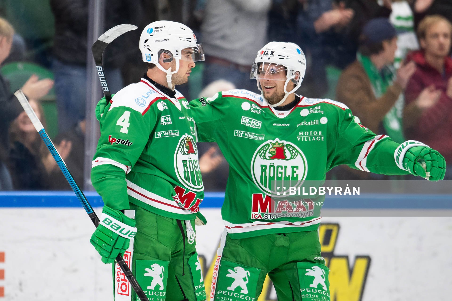 Rögles Kodie Curran och Daniel Zaar jublar