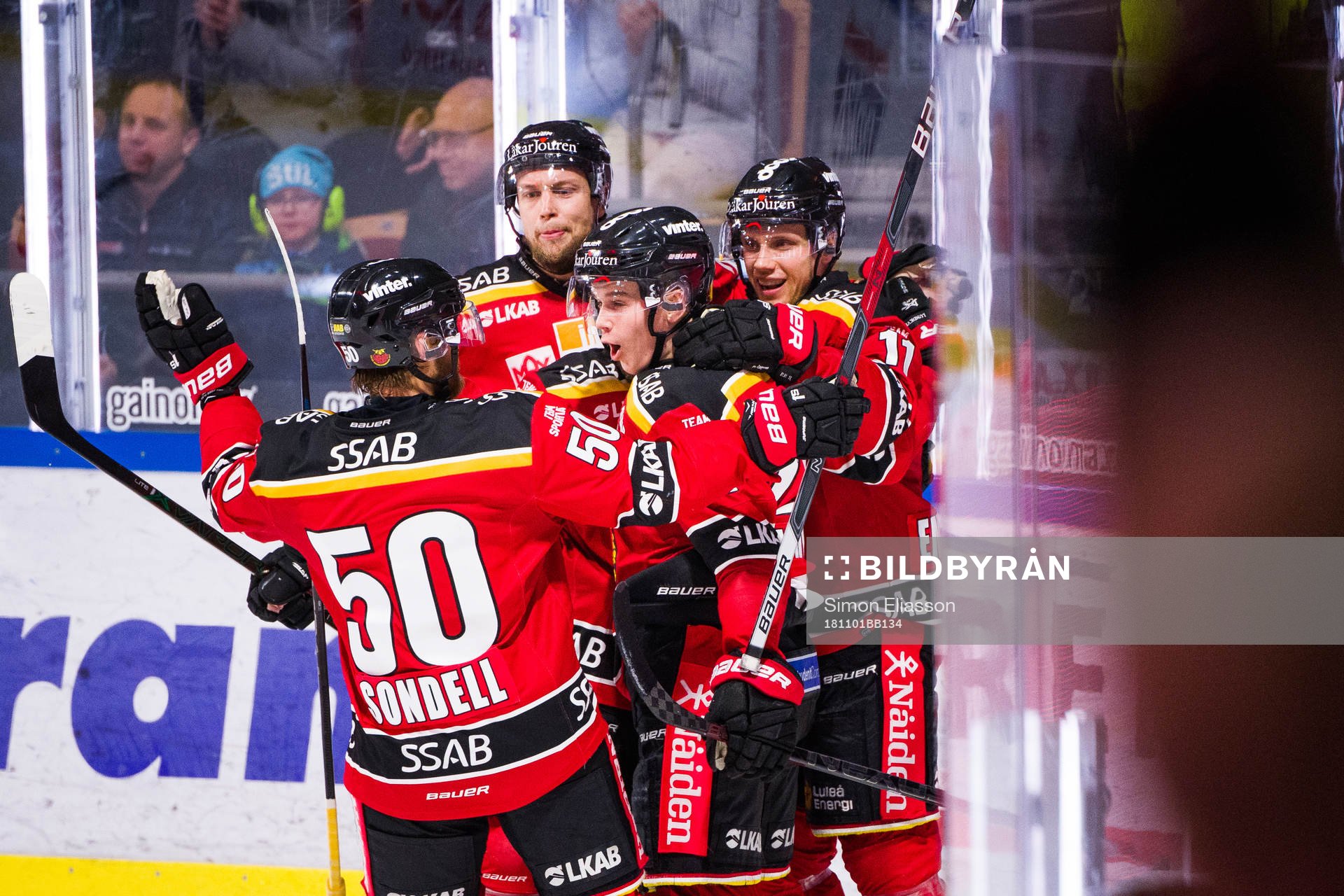 Luleås Daniel Sondell, Johan Harju, Nils Lundkvist och