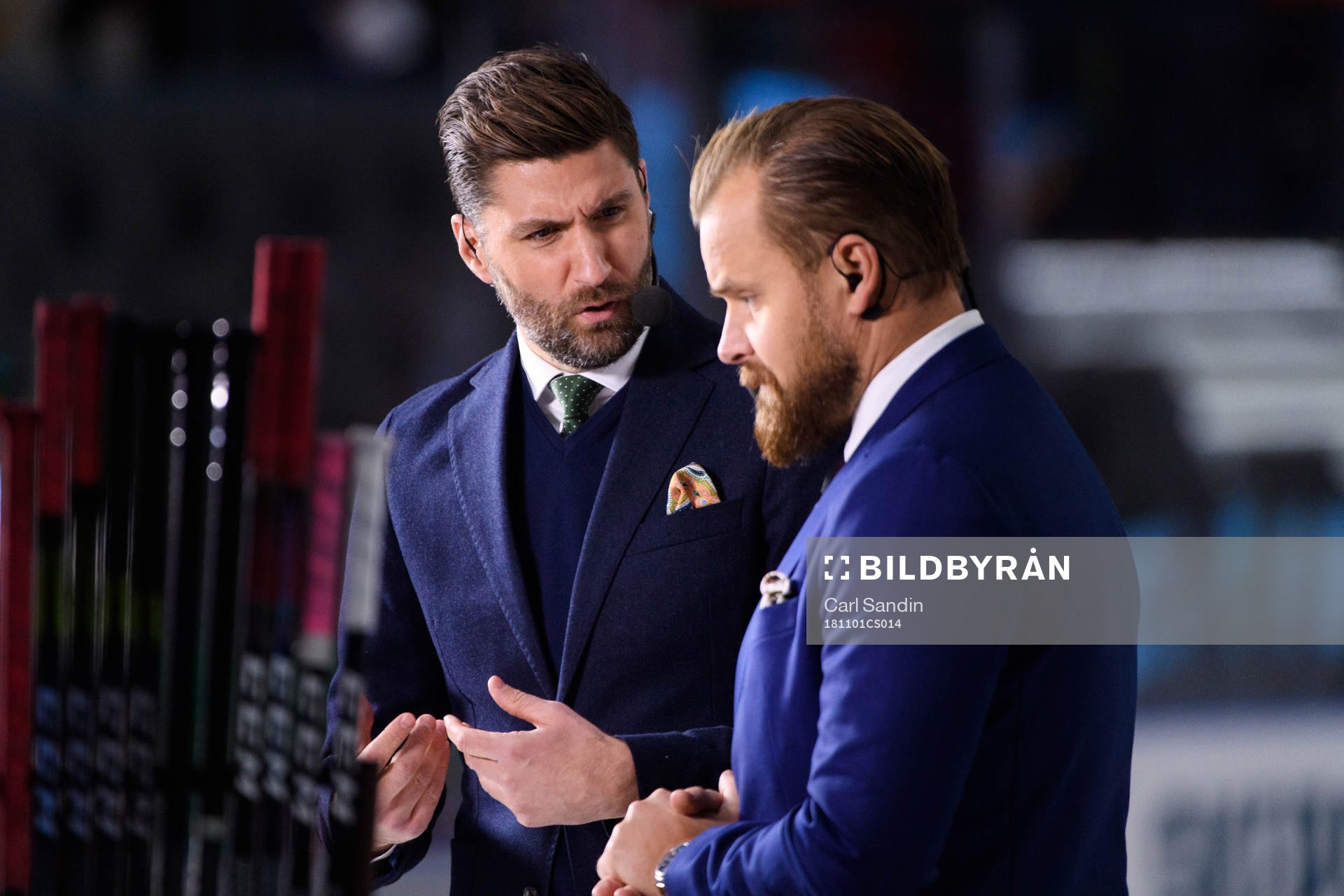 Cmores Björn Oldén och Sanny Lindström innan
