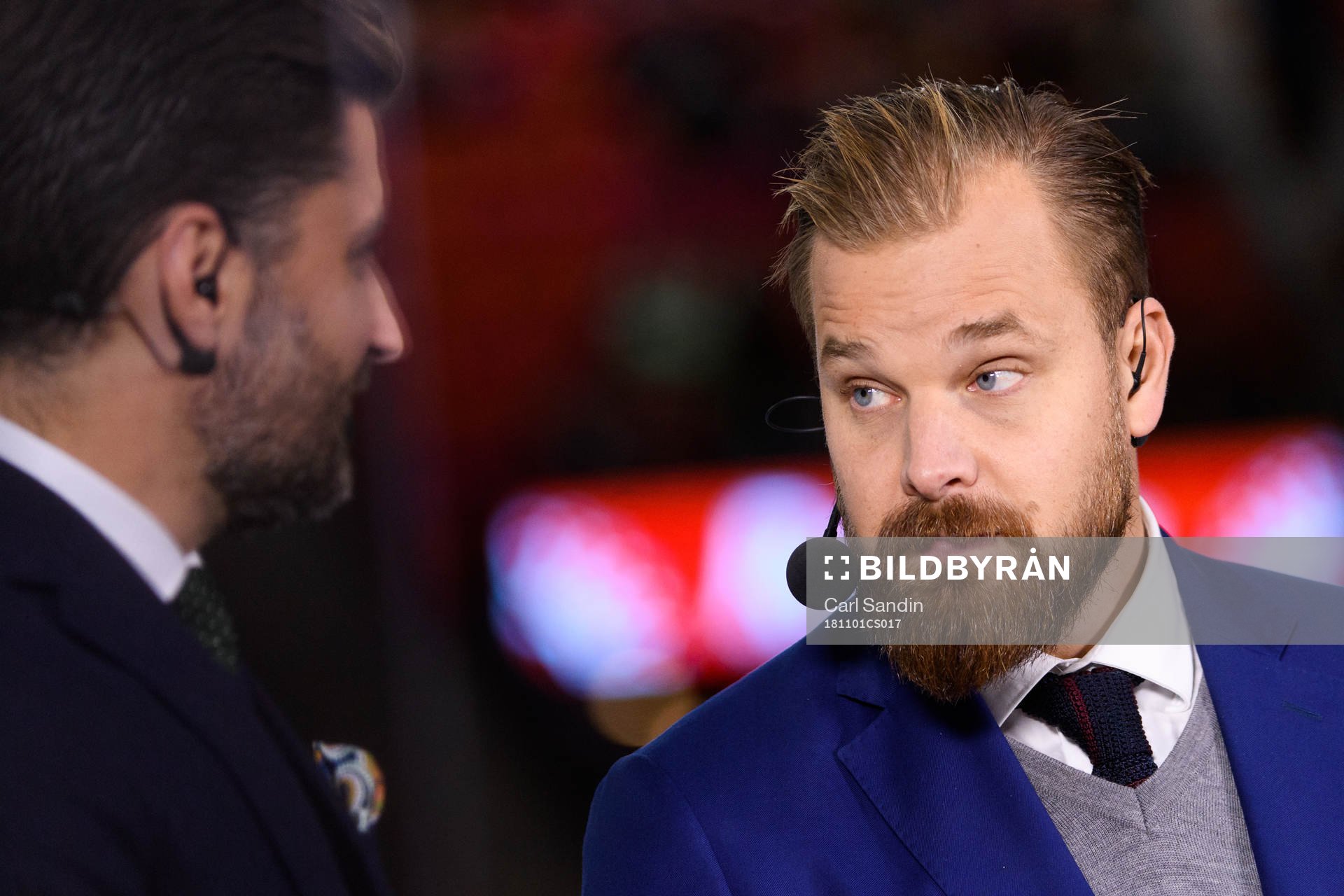 Cmores Sanny Lindström innan ishockeymatchen i SHL mellan