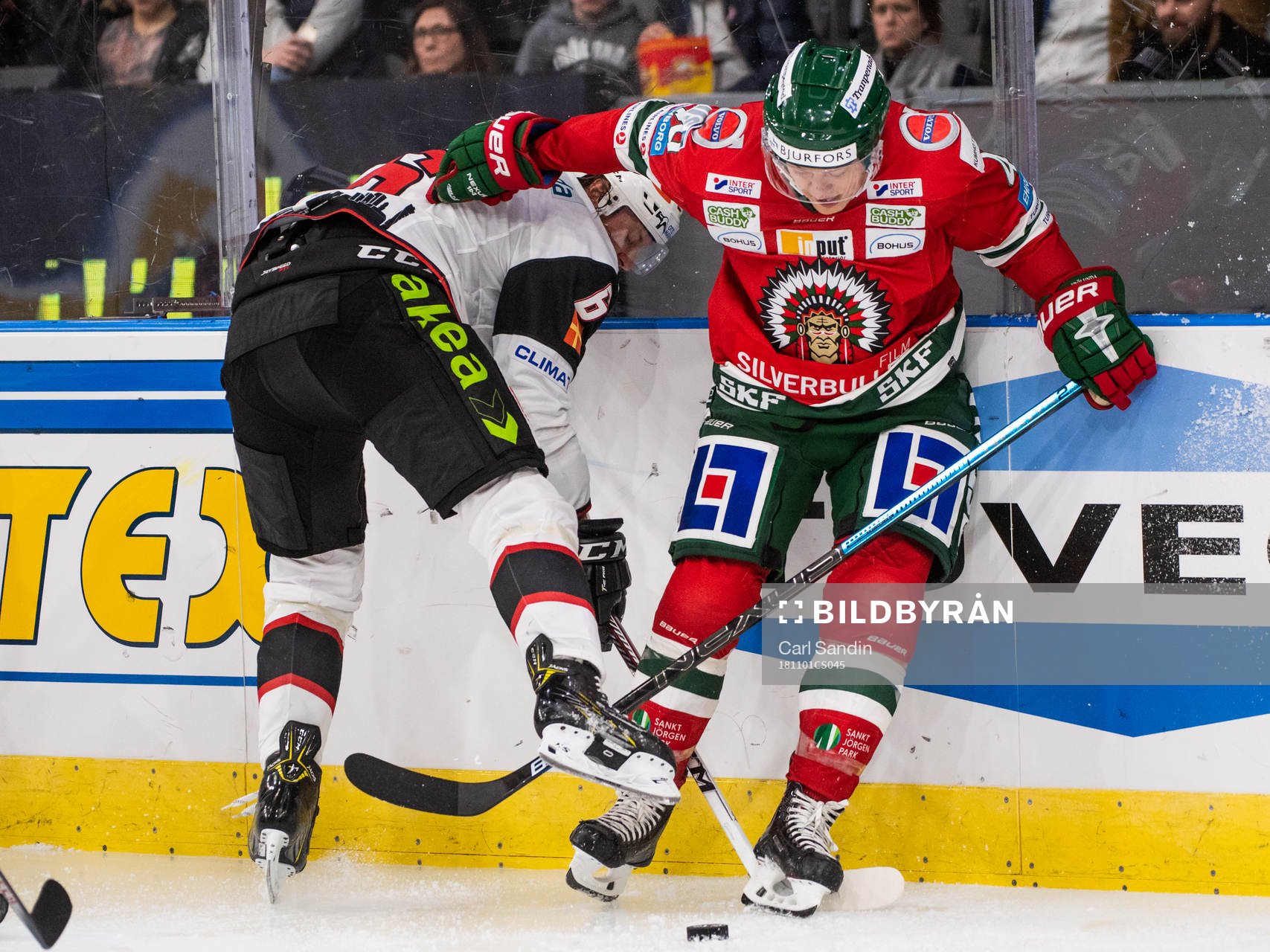 Malmö Redhawks Stefan Warg och Frölundas Rhett Rakhshani