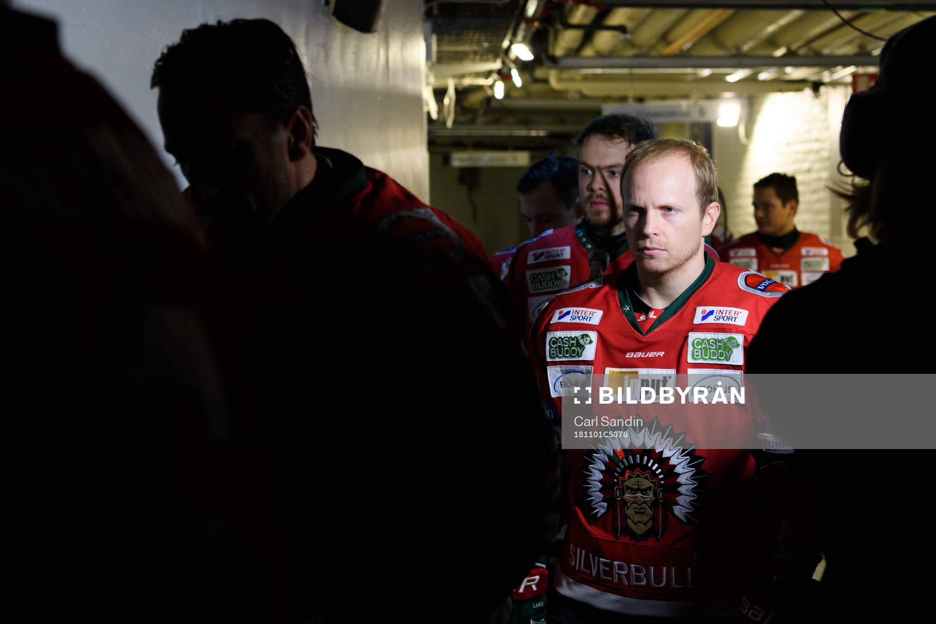 Frölundas Ryan Lasch innan ishockeymatchen i SHL mellan