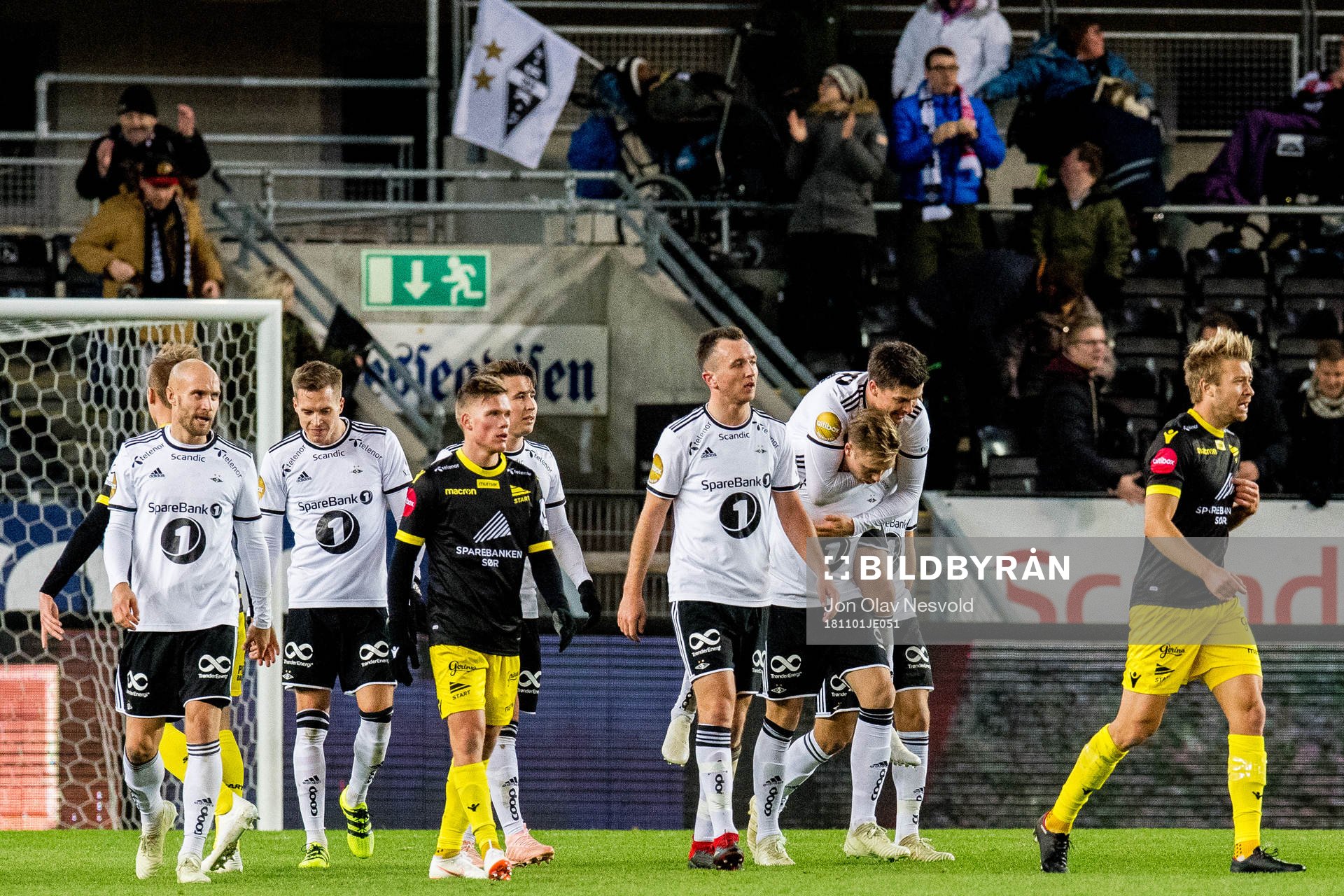 Alexander Søderlund of Rosenborg celebrates with teammate