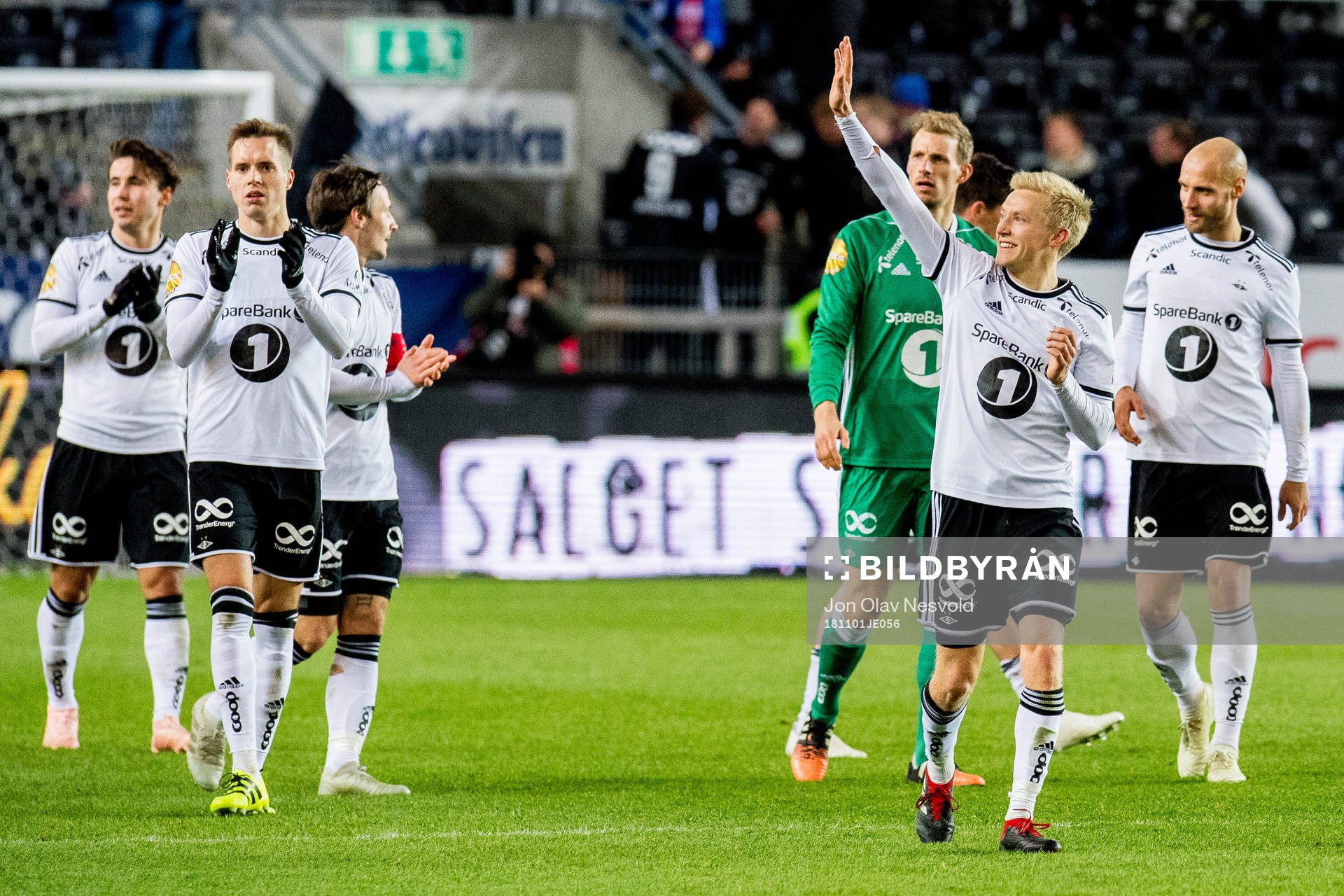Birger Meling of Rosenborg celebrates