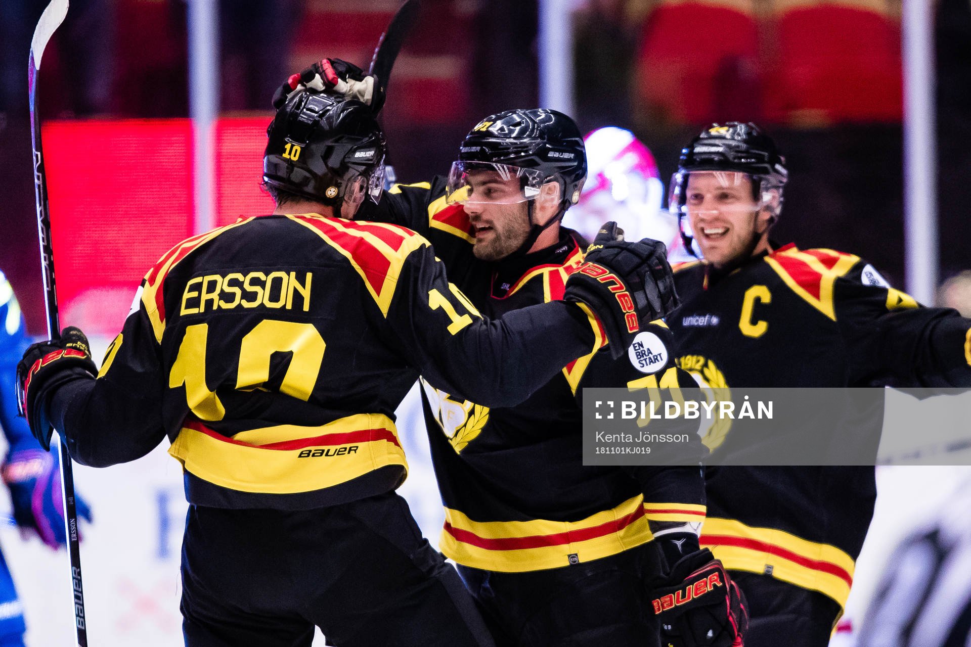 Brynäs Marcus Ersson jublar