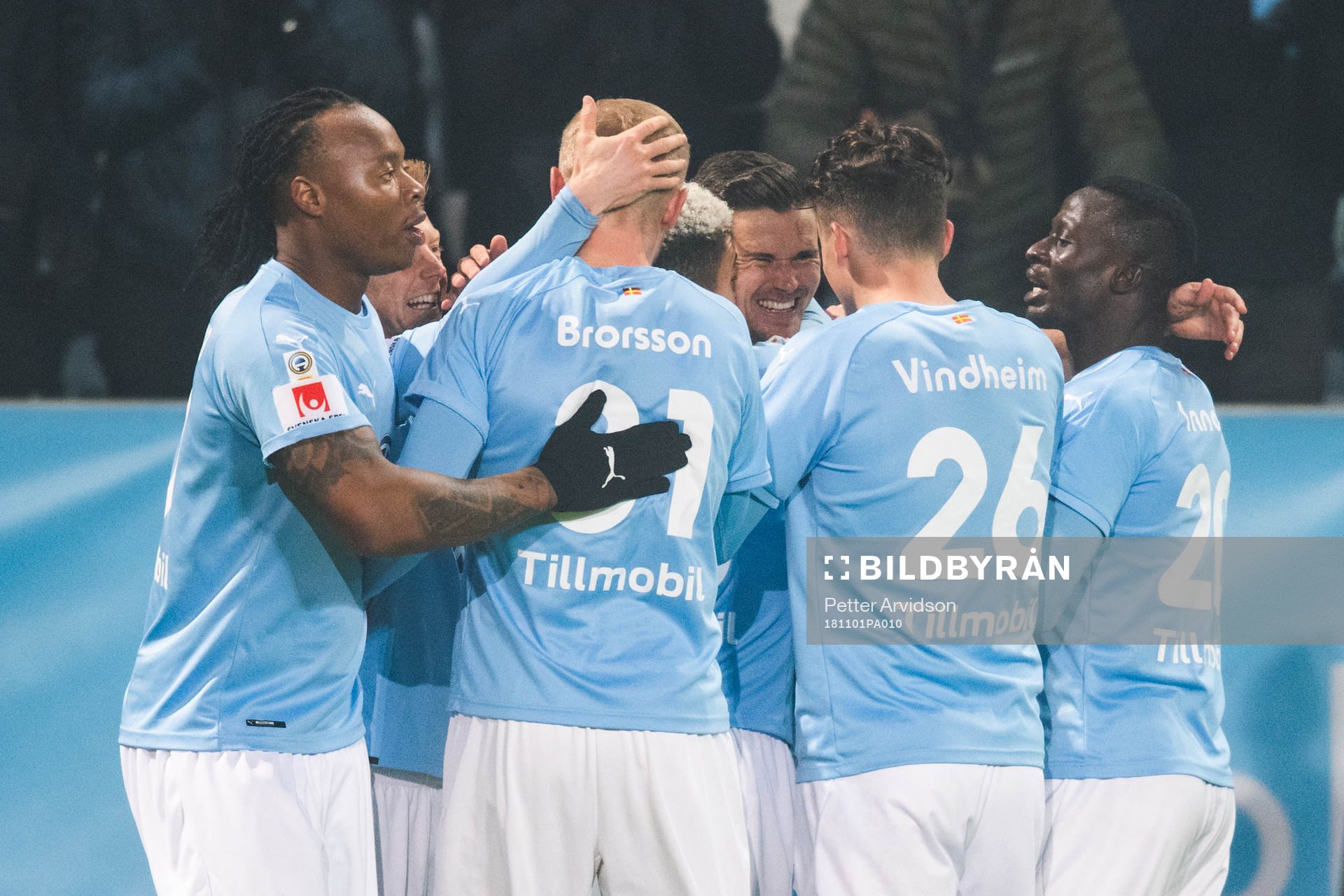 Malmö FFs Marcus Antonsson jublar med lagkamrater