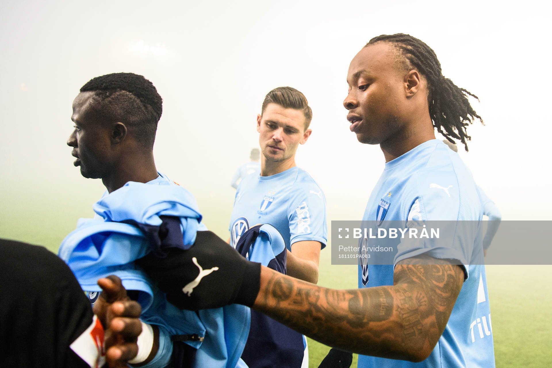 Malmö FFs Bonke Innocent, Marcus Antonsson och Carlos
