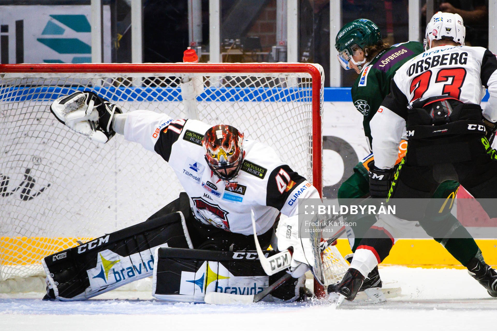 Malmö Redhawks målvakt Cristopher Nilstorp och