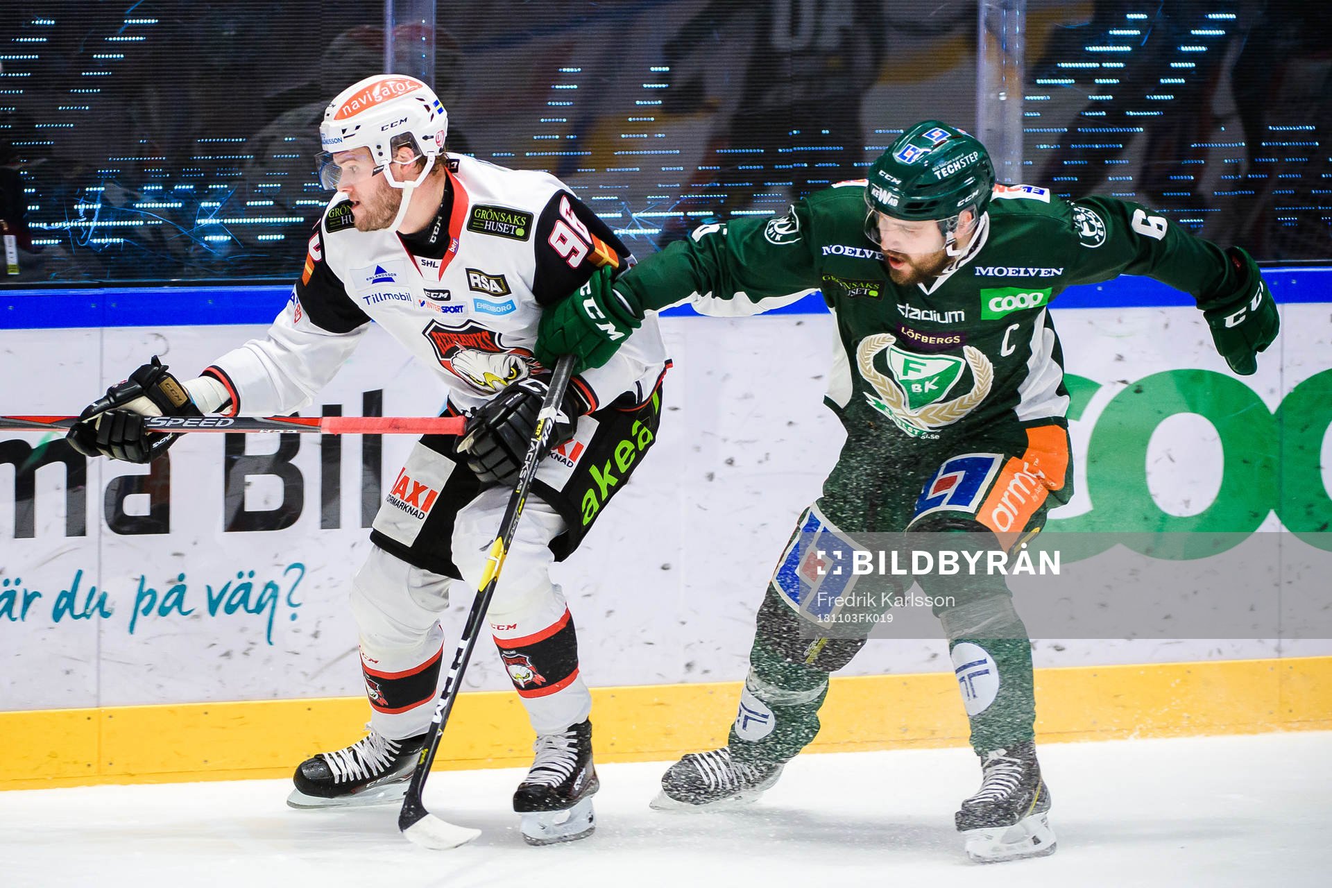 Malmö Redhawks Kim Rosdahl och Färjestads Mikael Wikstrand