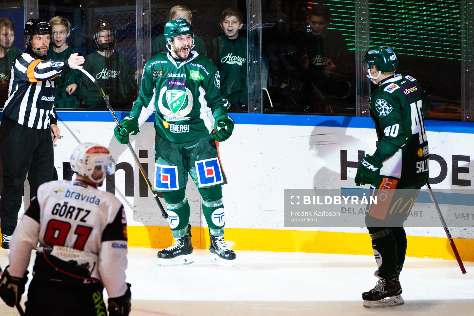 Färjestads Ilari Melart och Färjestads Tomi Sallinen